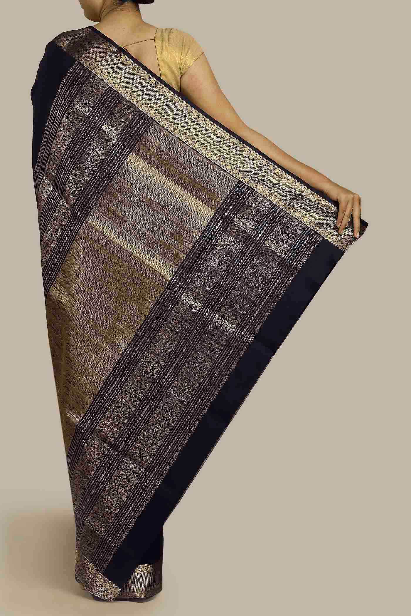 Black Soft Silk Saree
