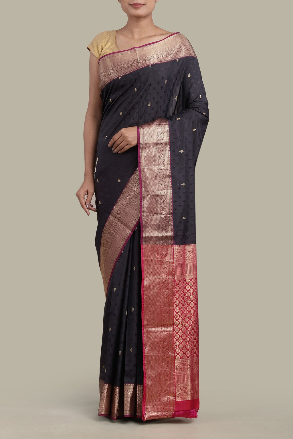 Black Soft Silk Saree