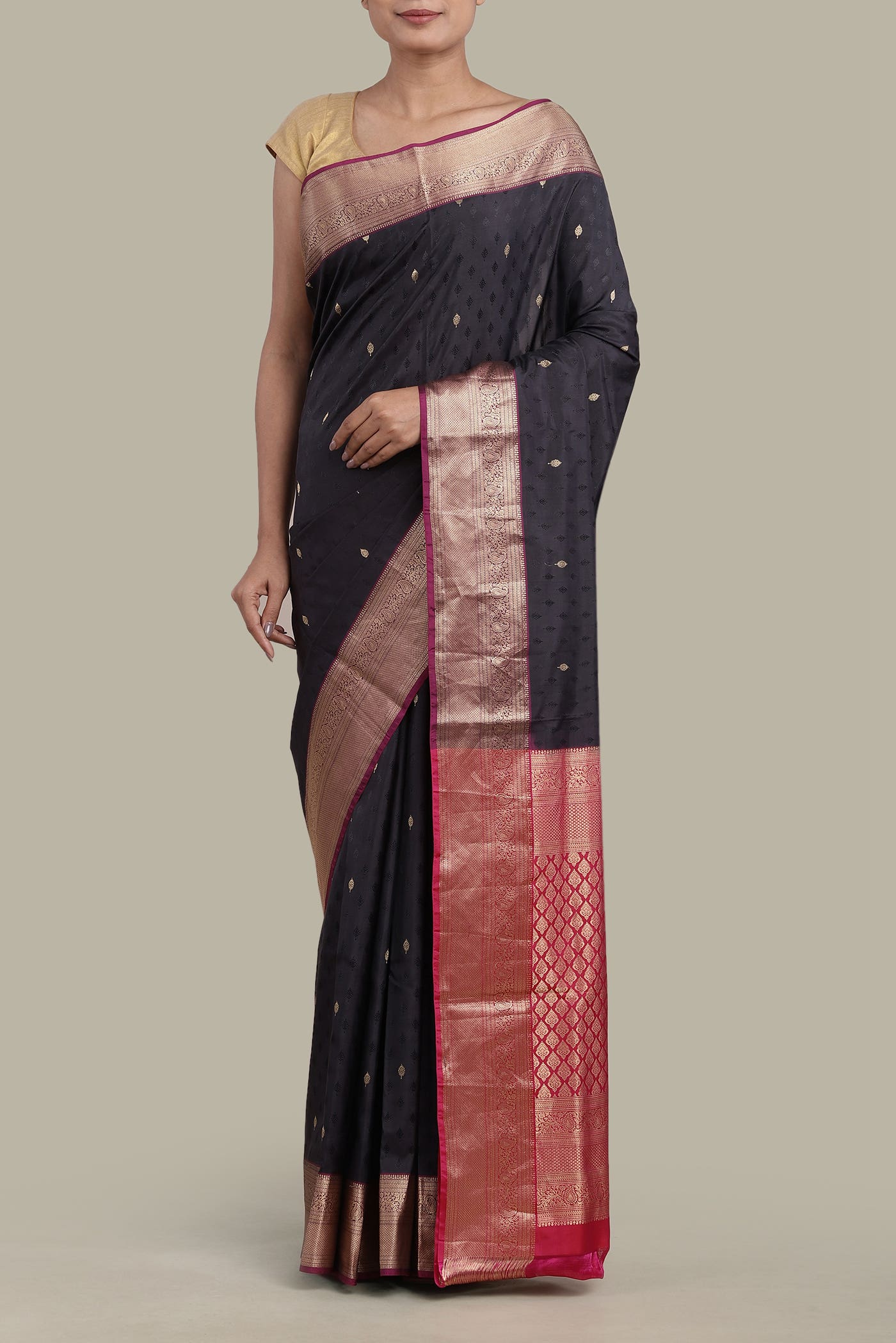 Black Soft Silk Saree