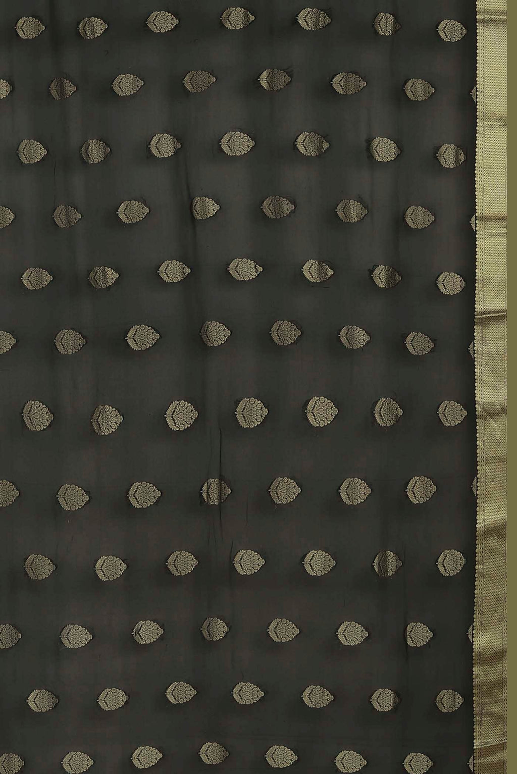 Black Mysore Georgette Saree