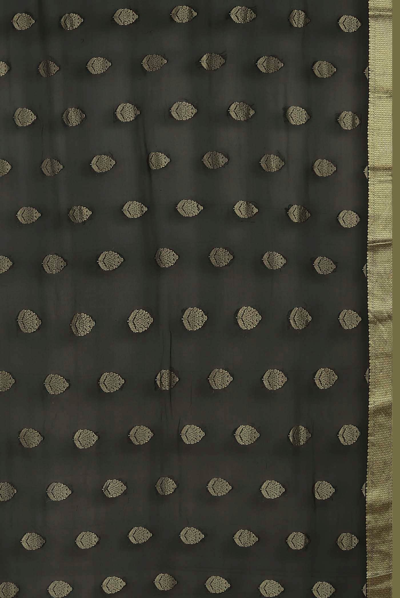 Black Mysore Georgette Saree