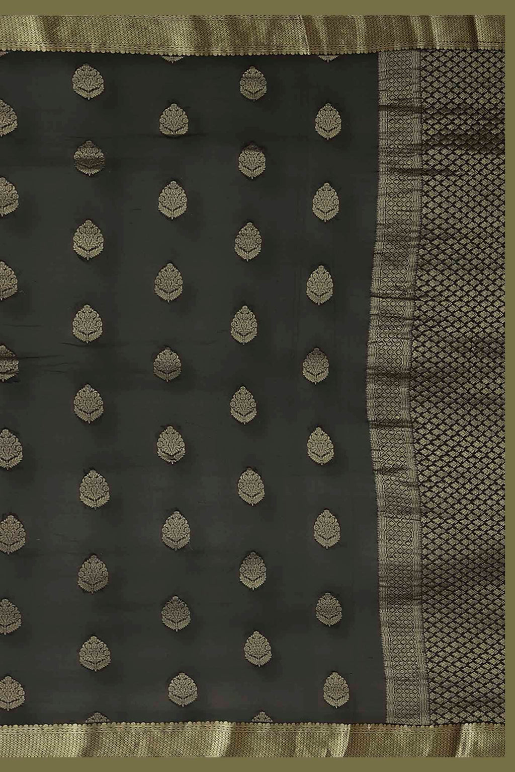 Black Mysore Georgette Saree