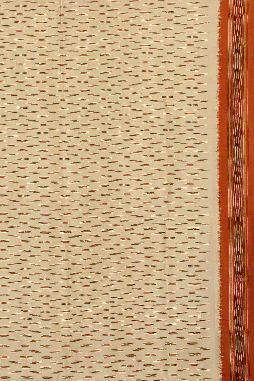 Cream Pochampally Silk Saree