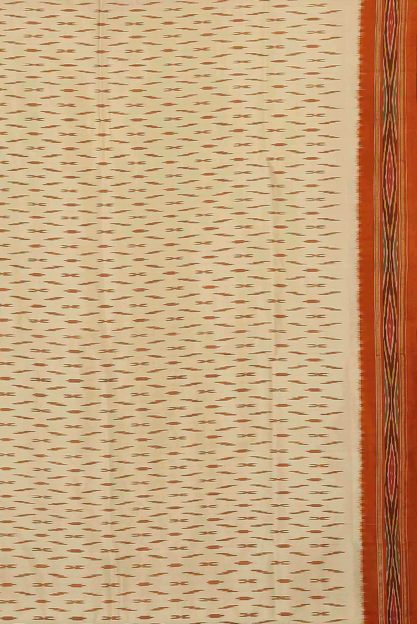 Cream Pochampally Silk Saree