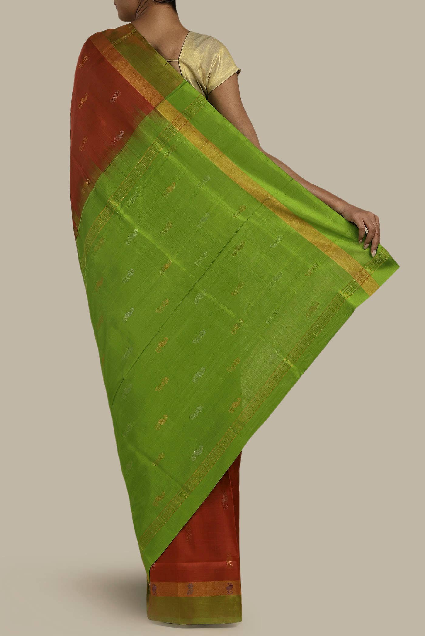 Orange Uppada Silk Saree
