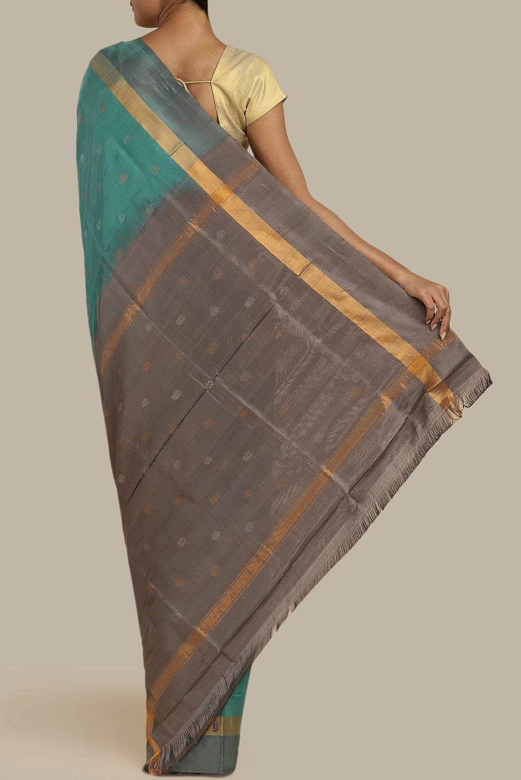 Turquoise Uppada Silk Saree