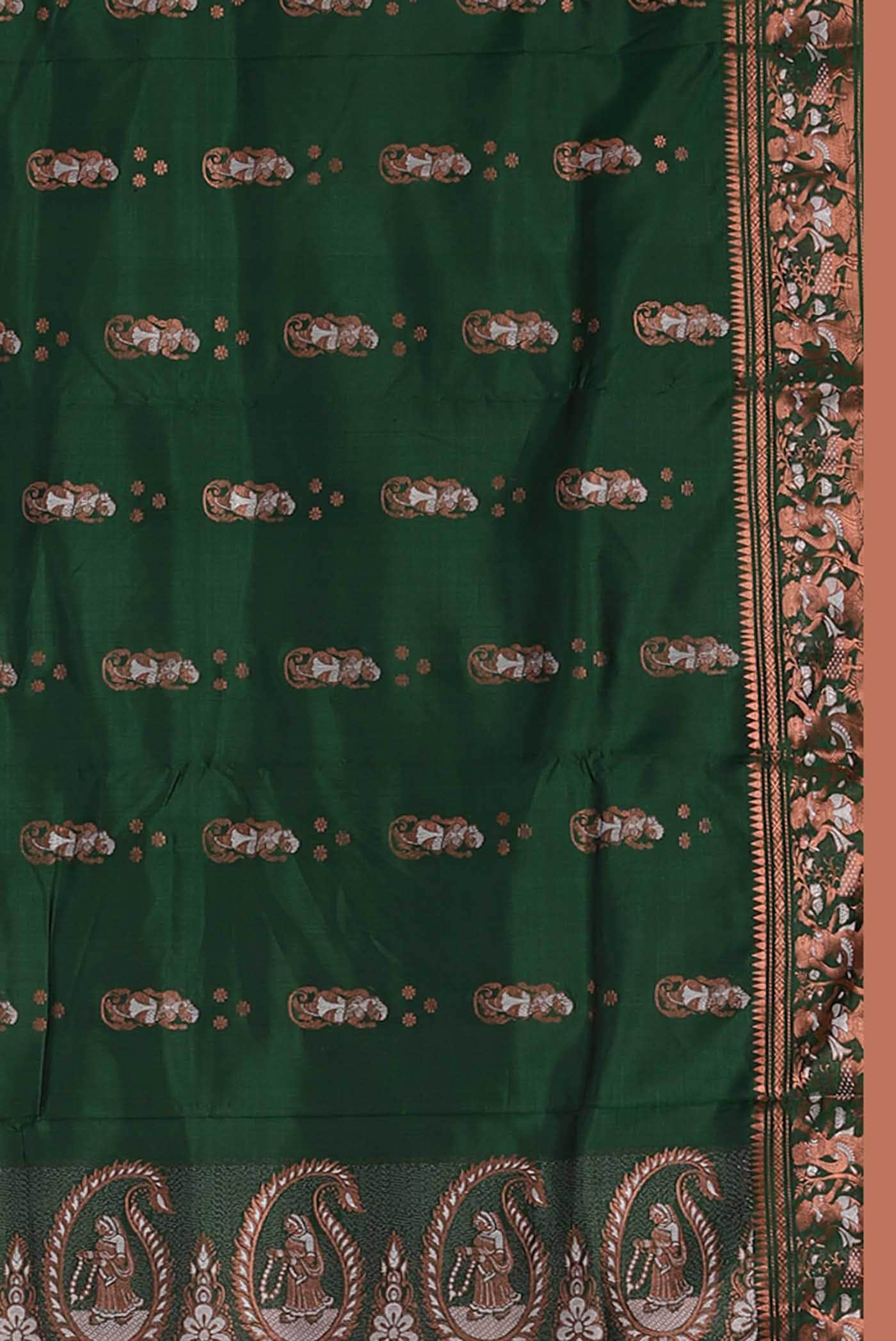 Green Baluchari Silk Saree