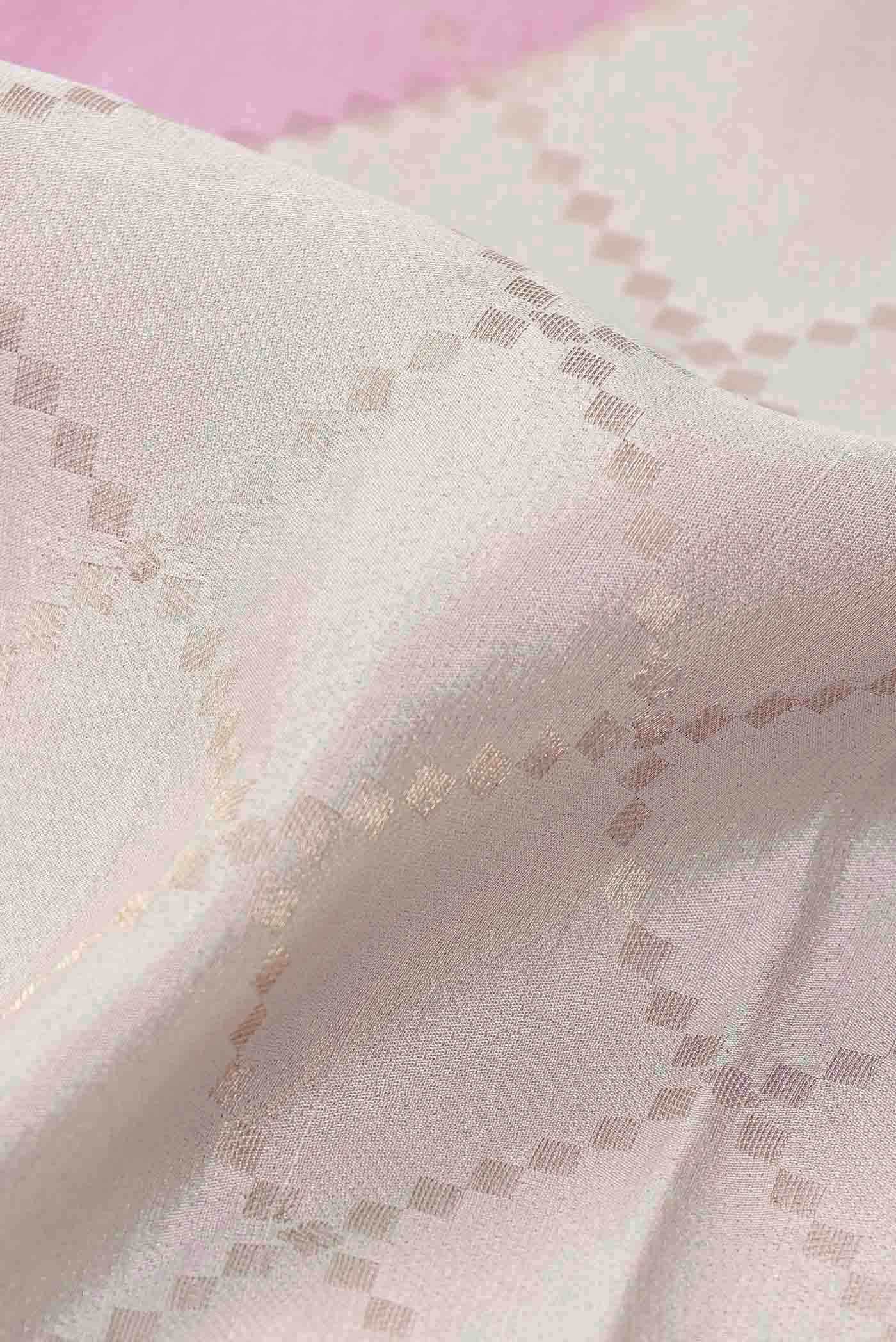 Cream Mysore Crepe Saree