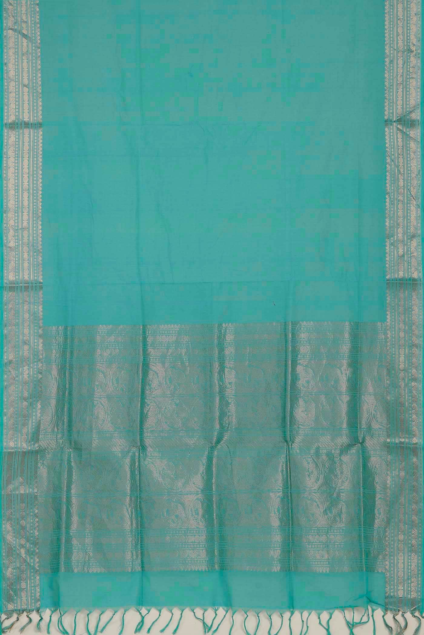 Blue Coimbatore Cotton Saree