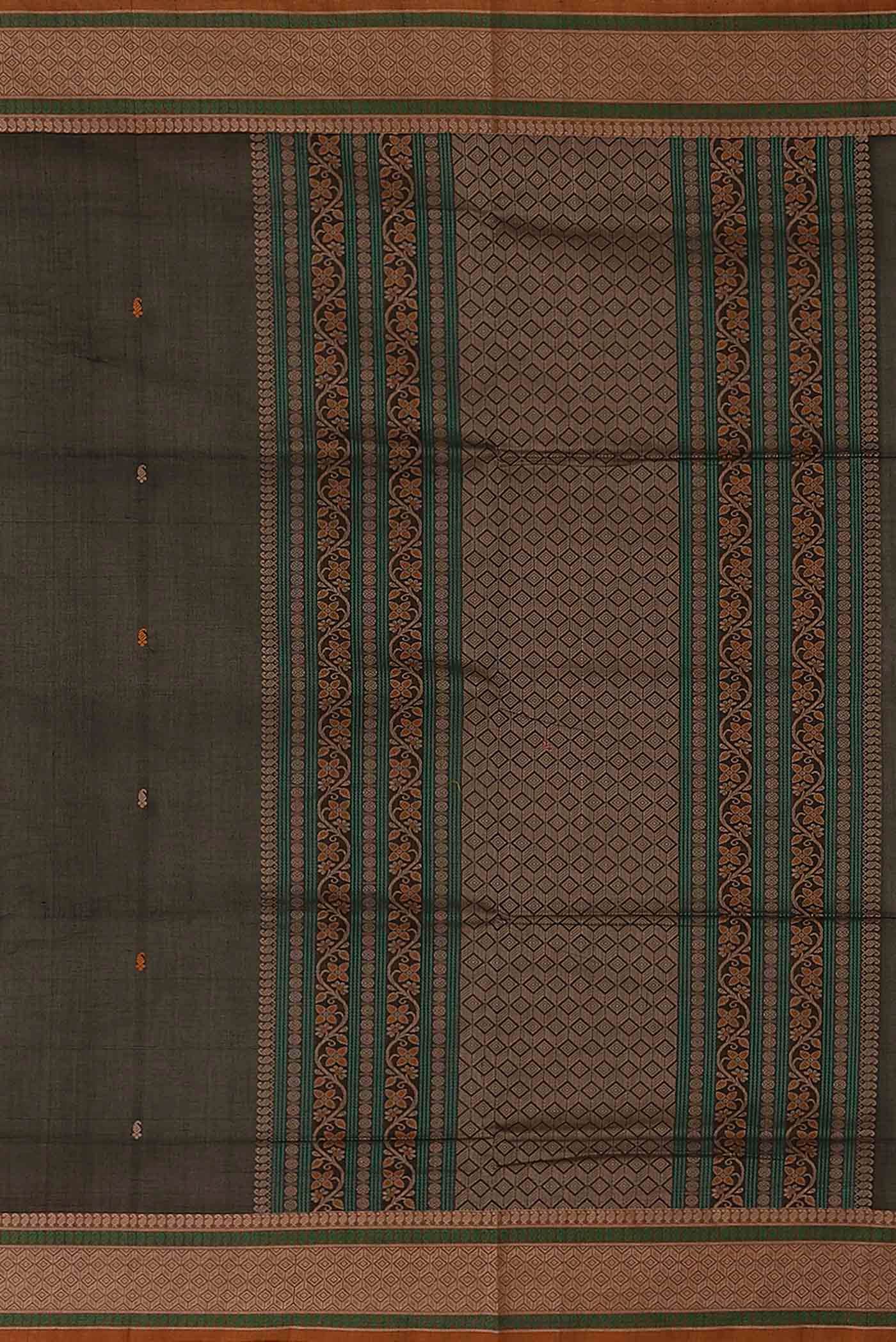 Black Coimbatore Cotton Saree