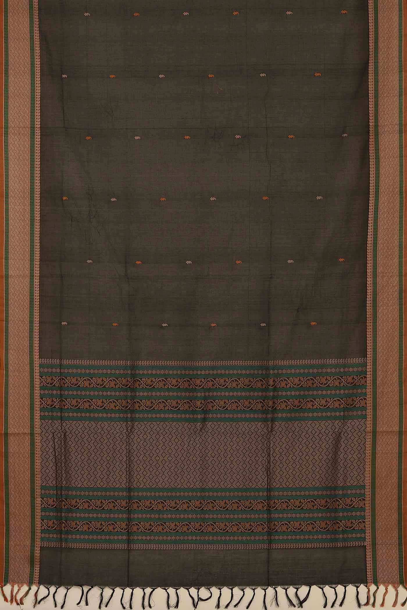 Black Coimbatore Cotton Saree