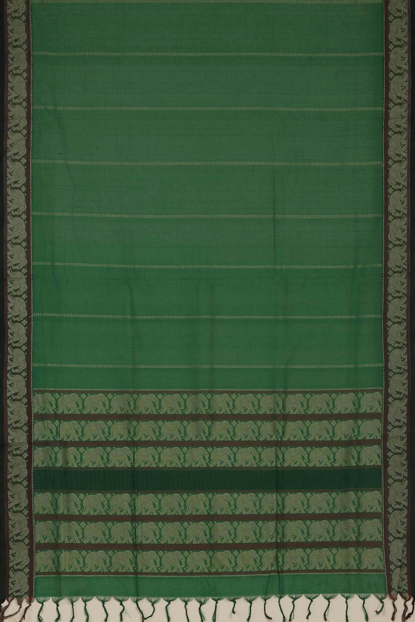Green Coimbatore Cotton Saree