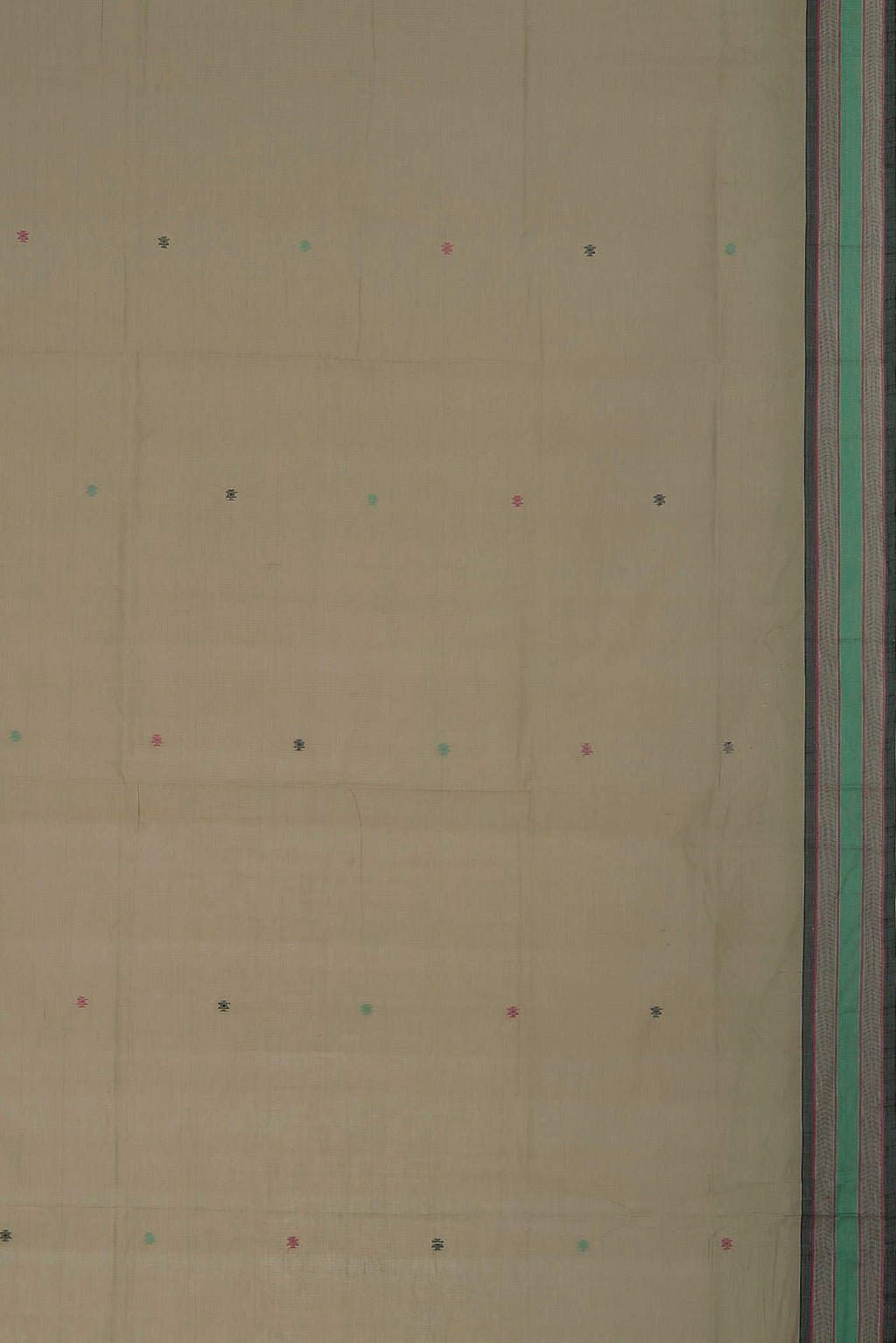 Beige Coimbatore Cotton Saree