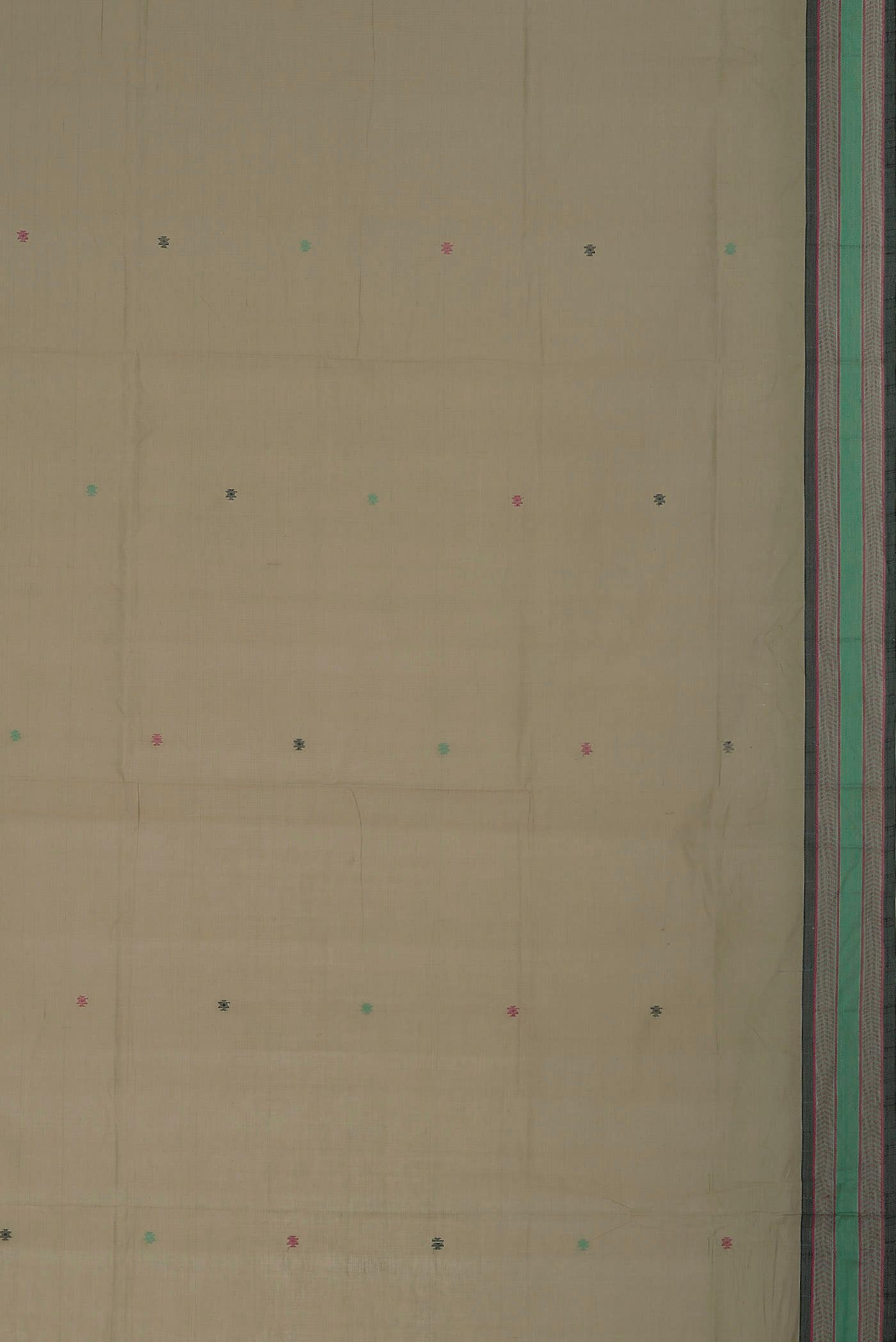 Beige Coimbatore Cotton Saree