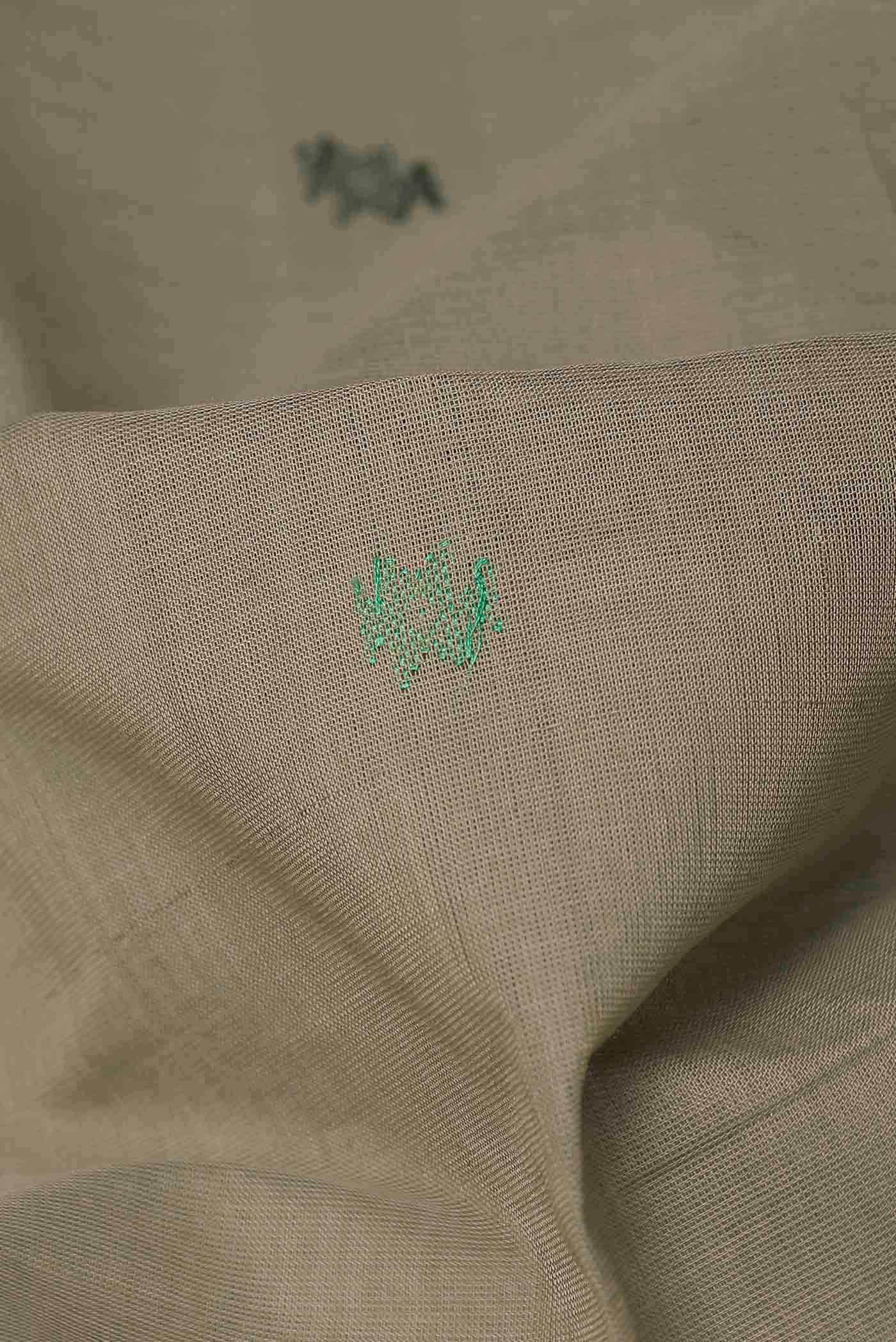 Beige Coimbatore Cotton Saree