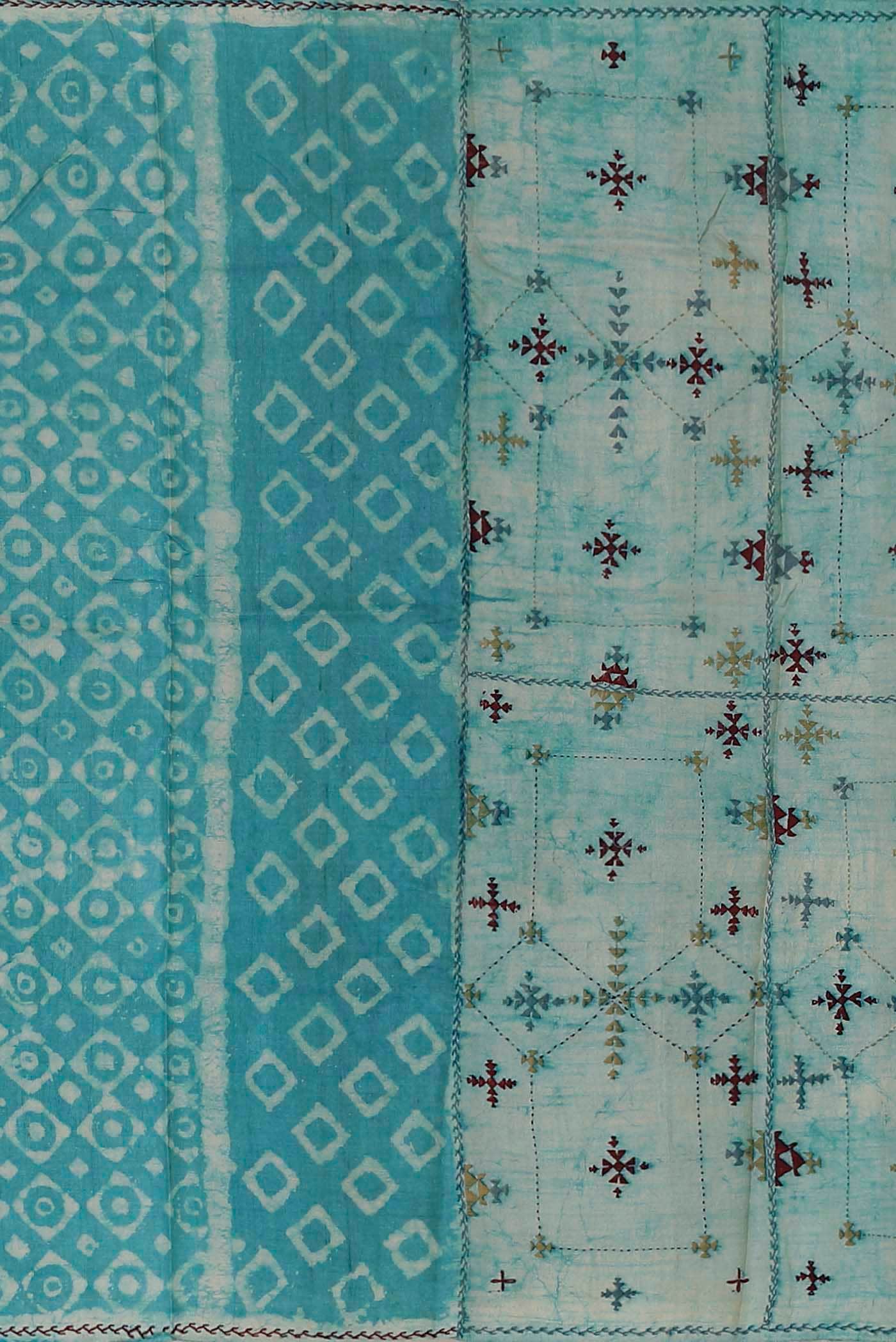 Blue Bhagalpuri Tussar Silk Saree