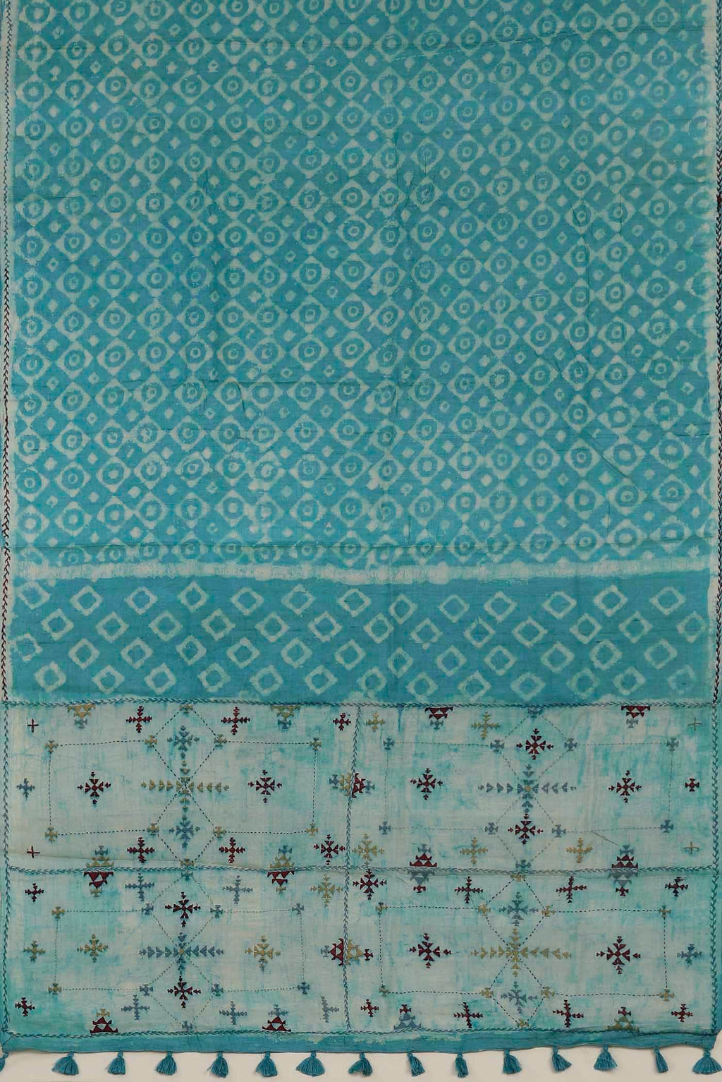 Blue Bhagalpuri Tussar Silk Saree