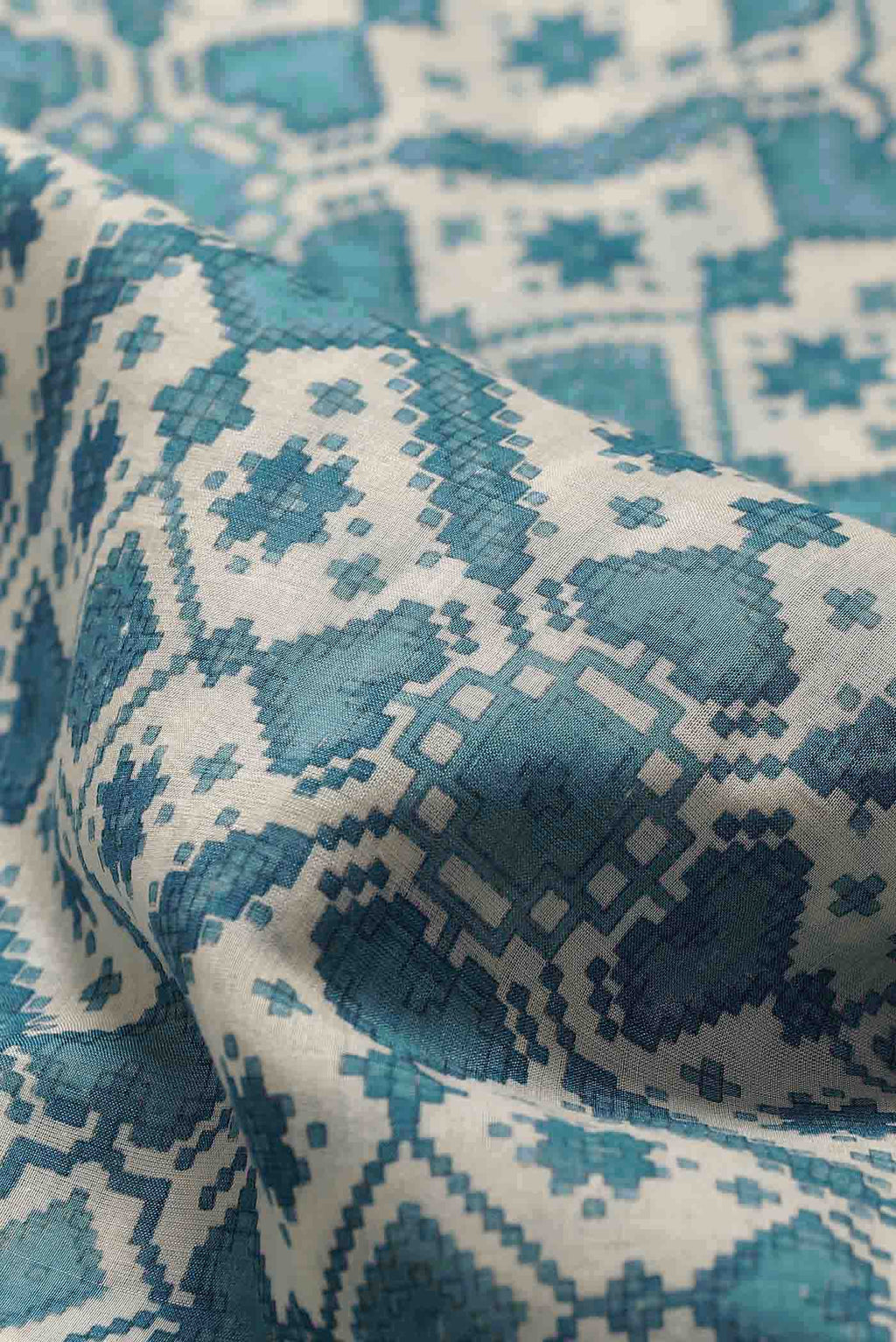 Blue Bhagalpuri Tussar Silk Saree