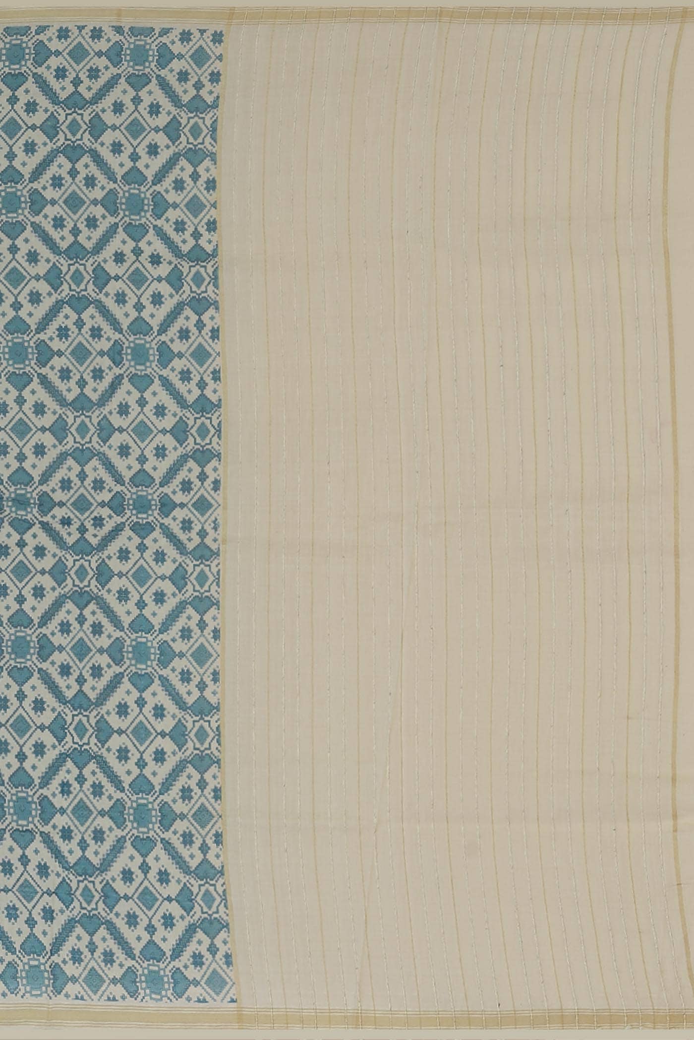 Blue Bhagalpuri Tussar Silk Saree