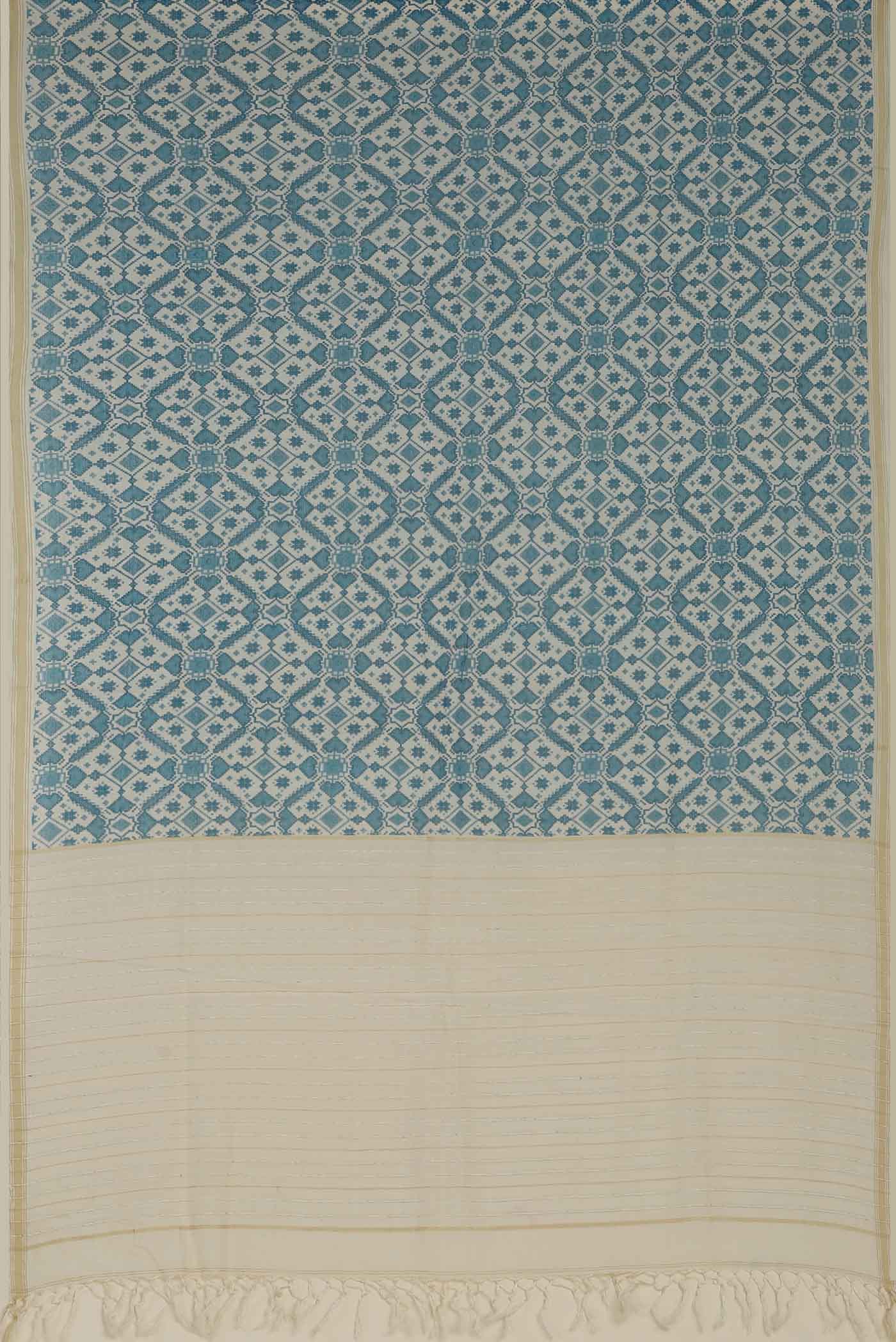 Blue Bhagalpuri Tussar Silk Saree