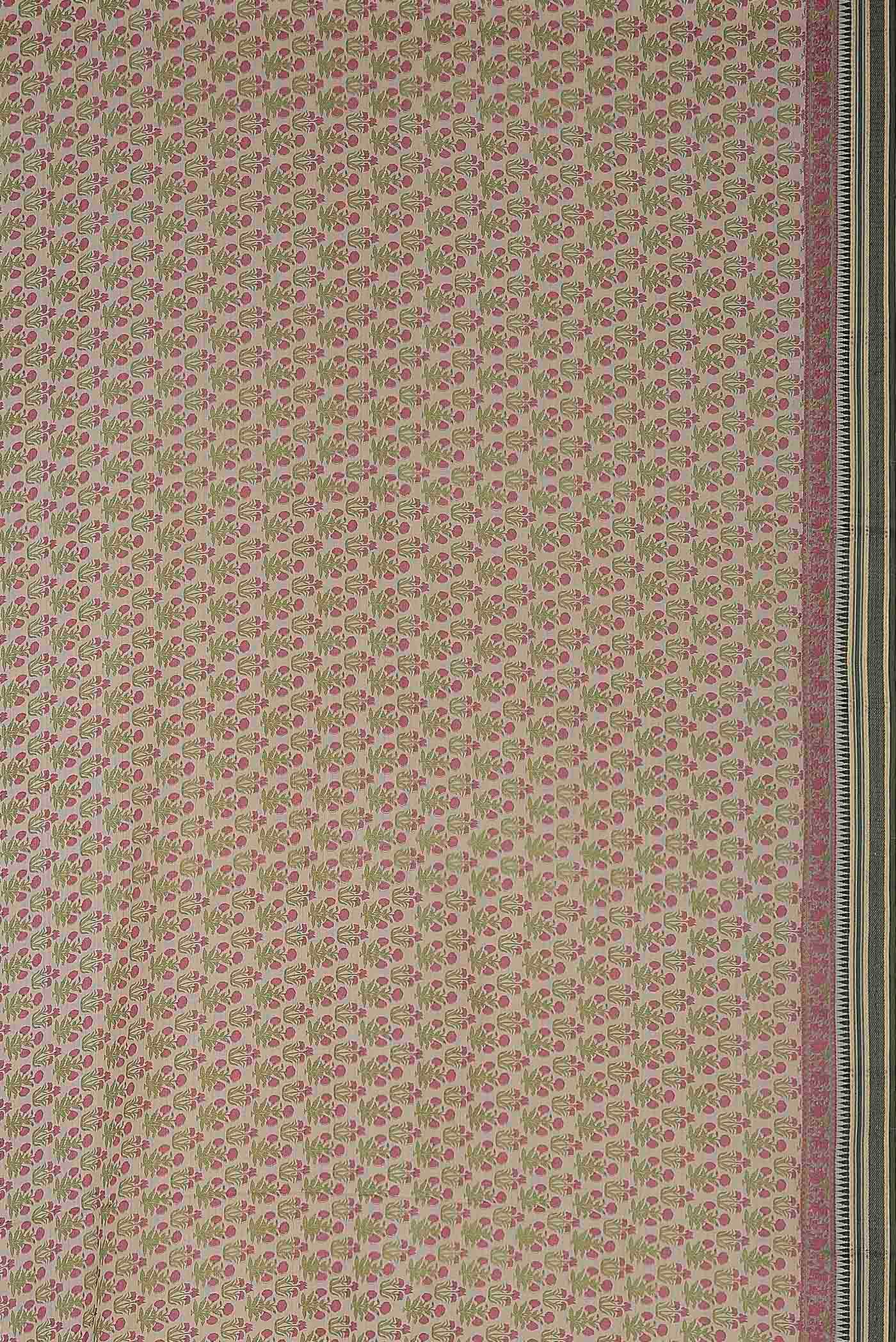 Beige Tussar Silk Saree
