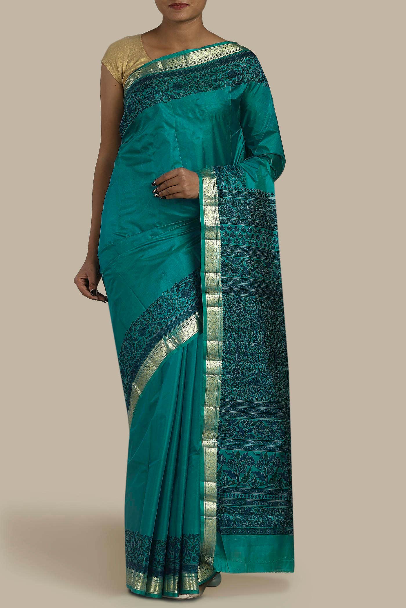 Blue Bangalore Silk Saree