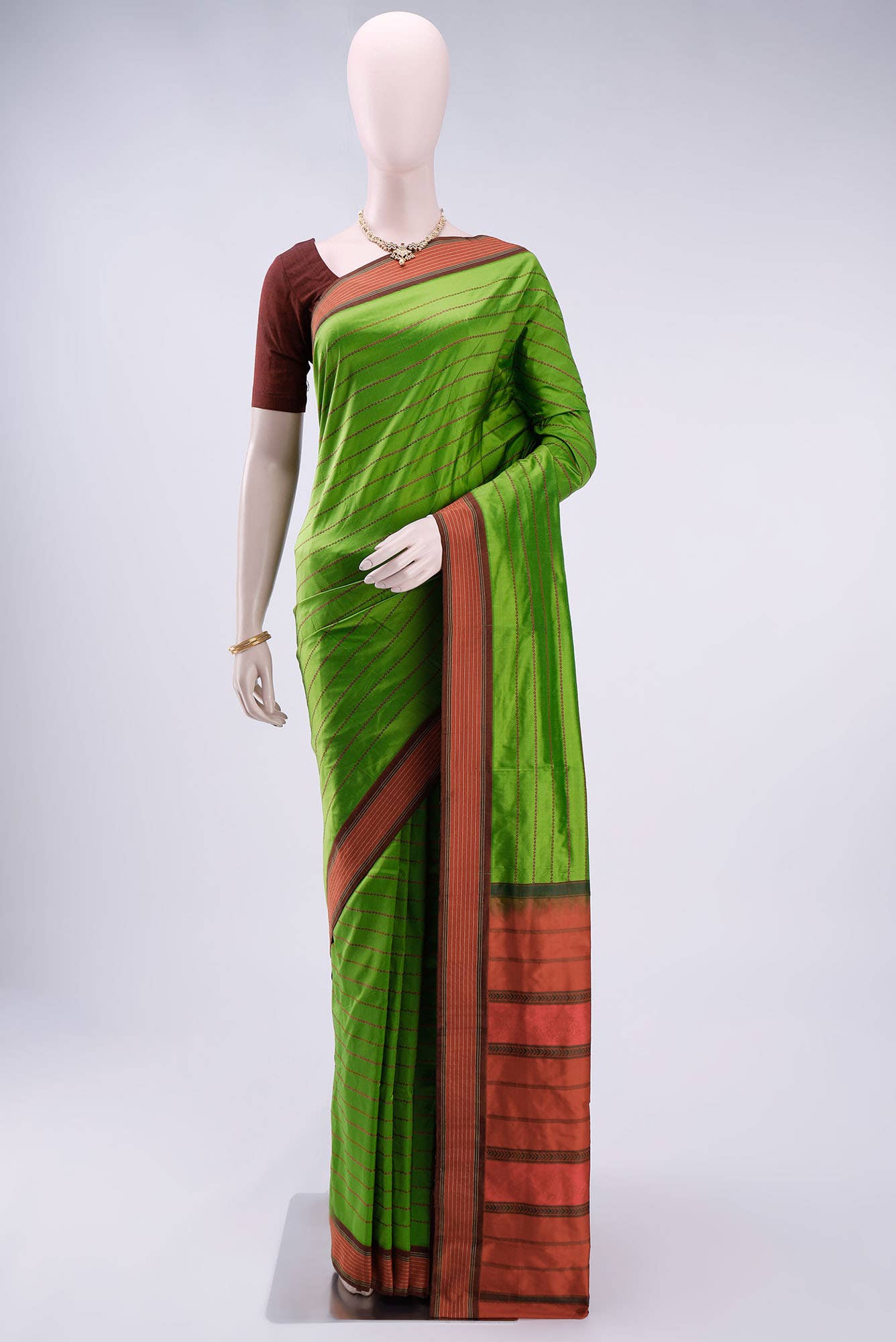 Light Green Bangalore Silk - kadyal Saree