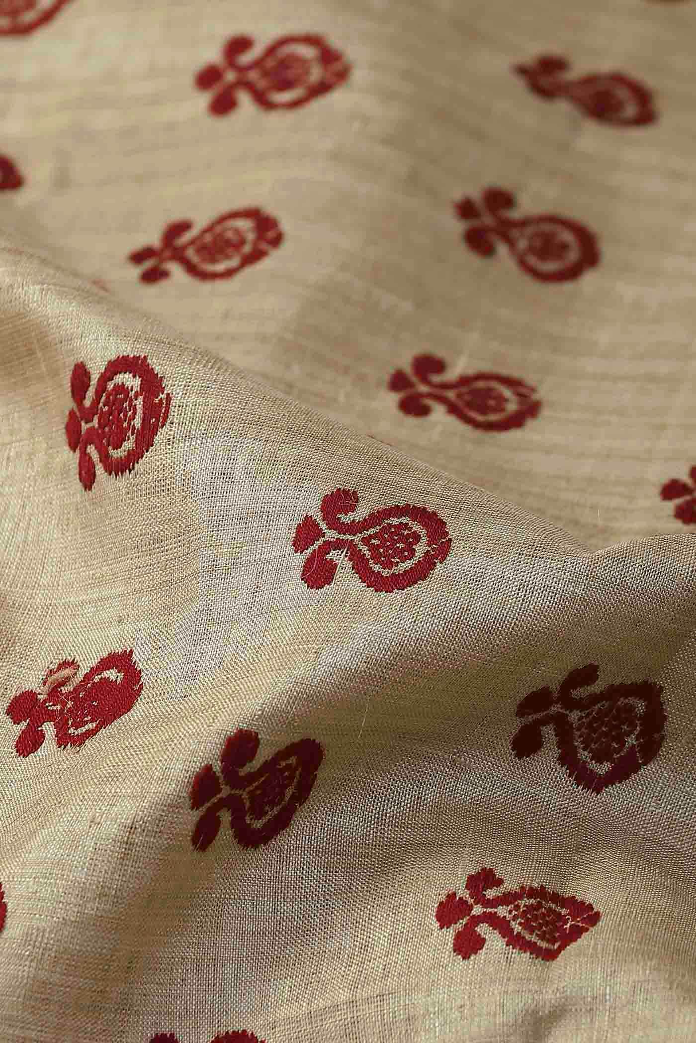 Beige Assam Silk Saree
