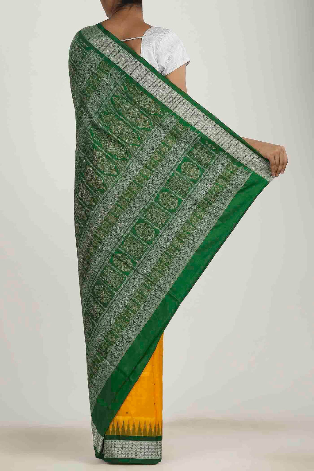 Yellow Orissa Silk Saree