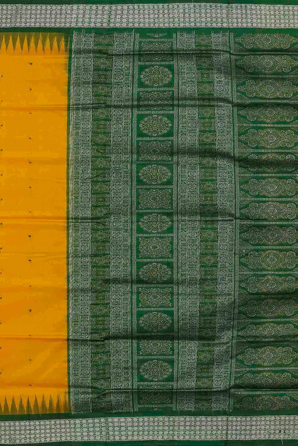 Yellow Orissa Silk Saree