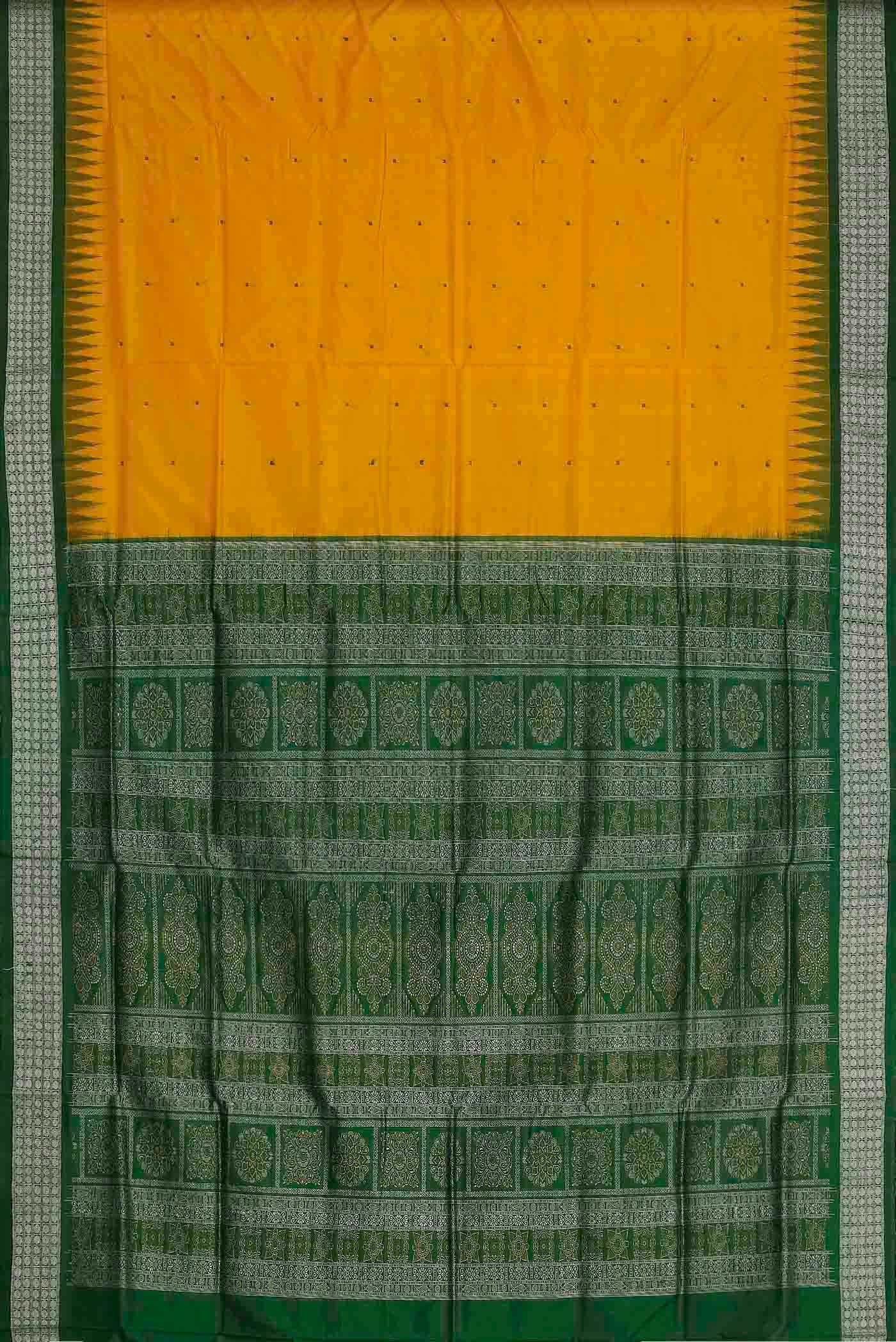 Yellow Orissa Silk Saree
