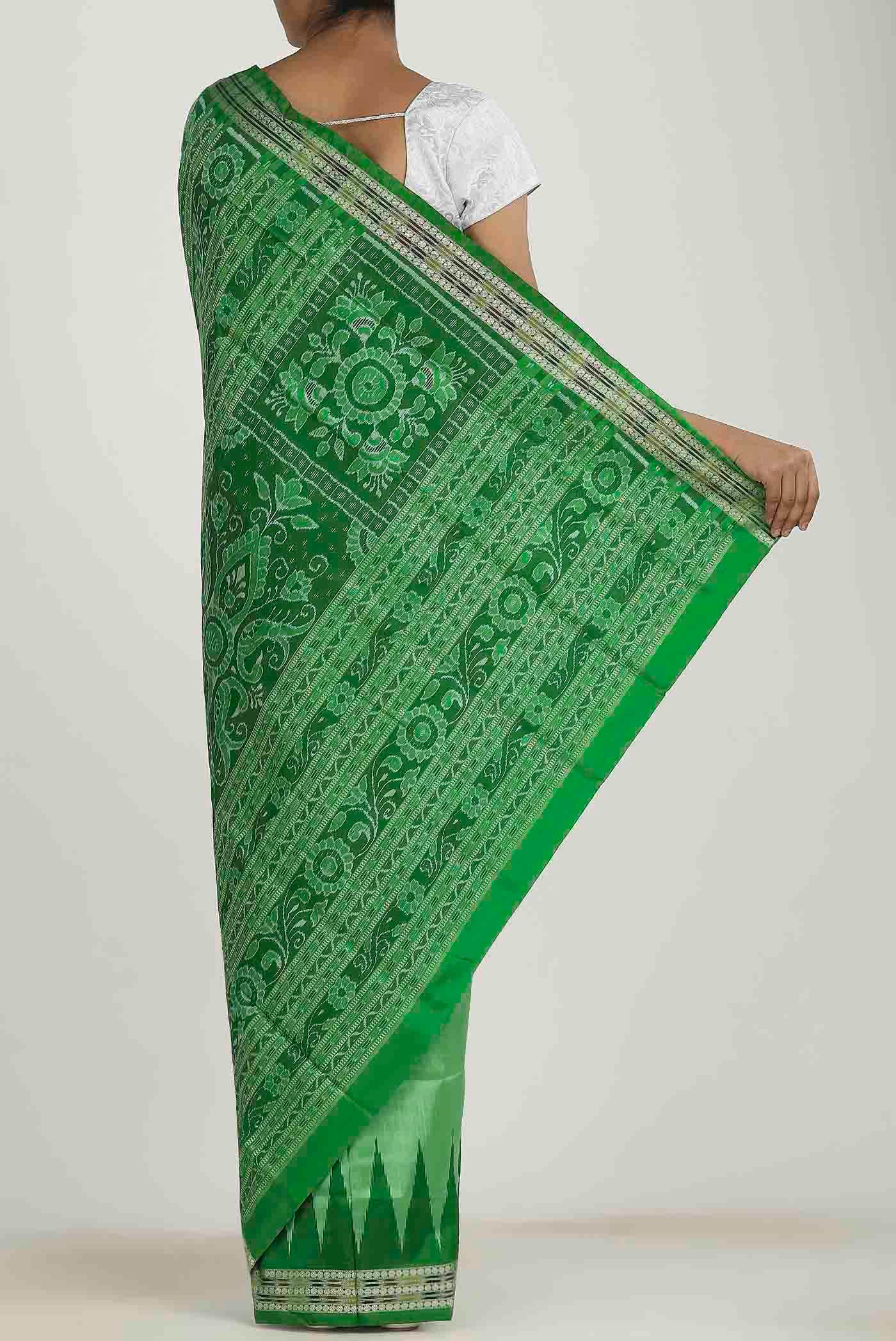 Green Orissa Silk Saree