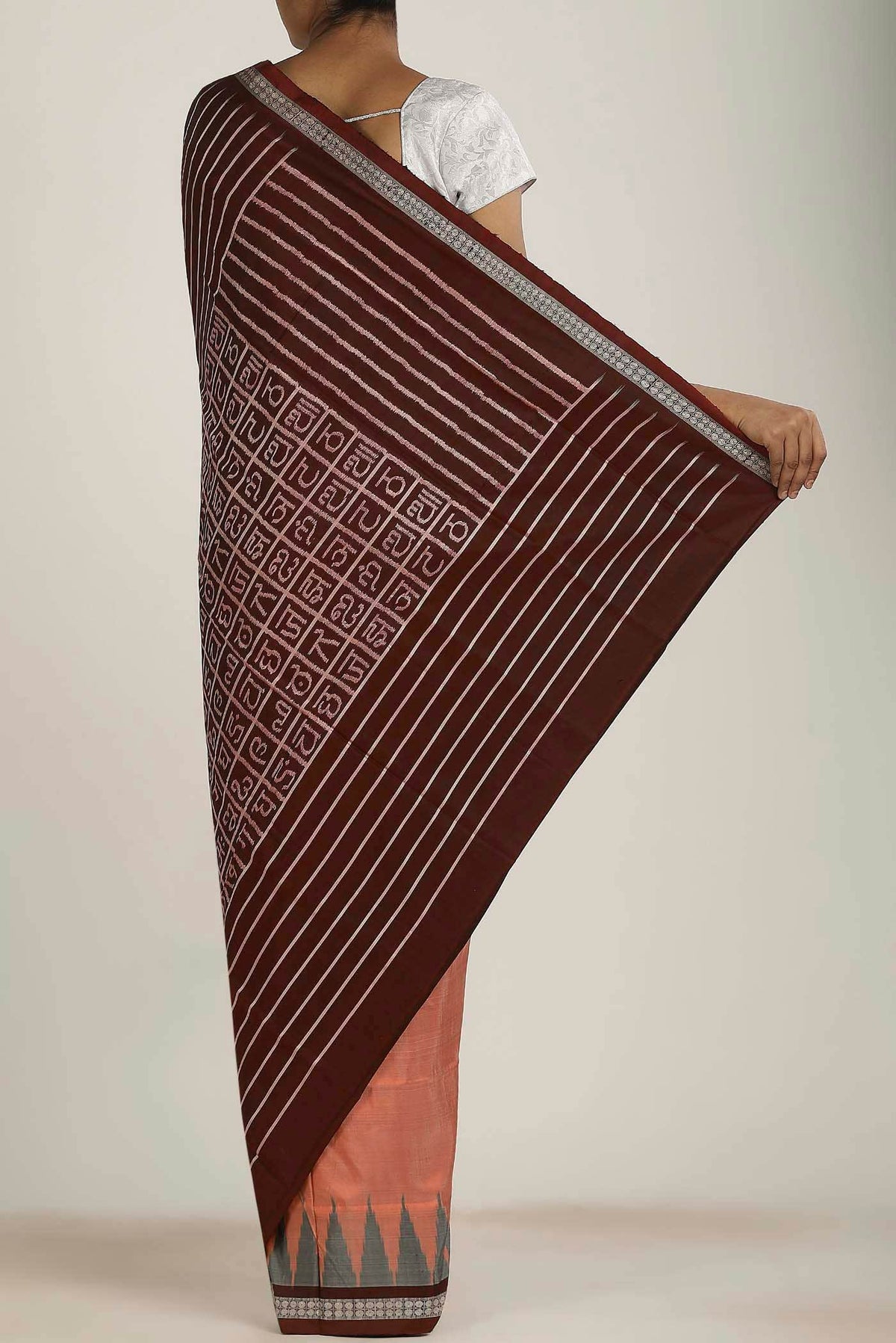 Coral Orissa Silk Saree