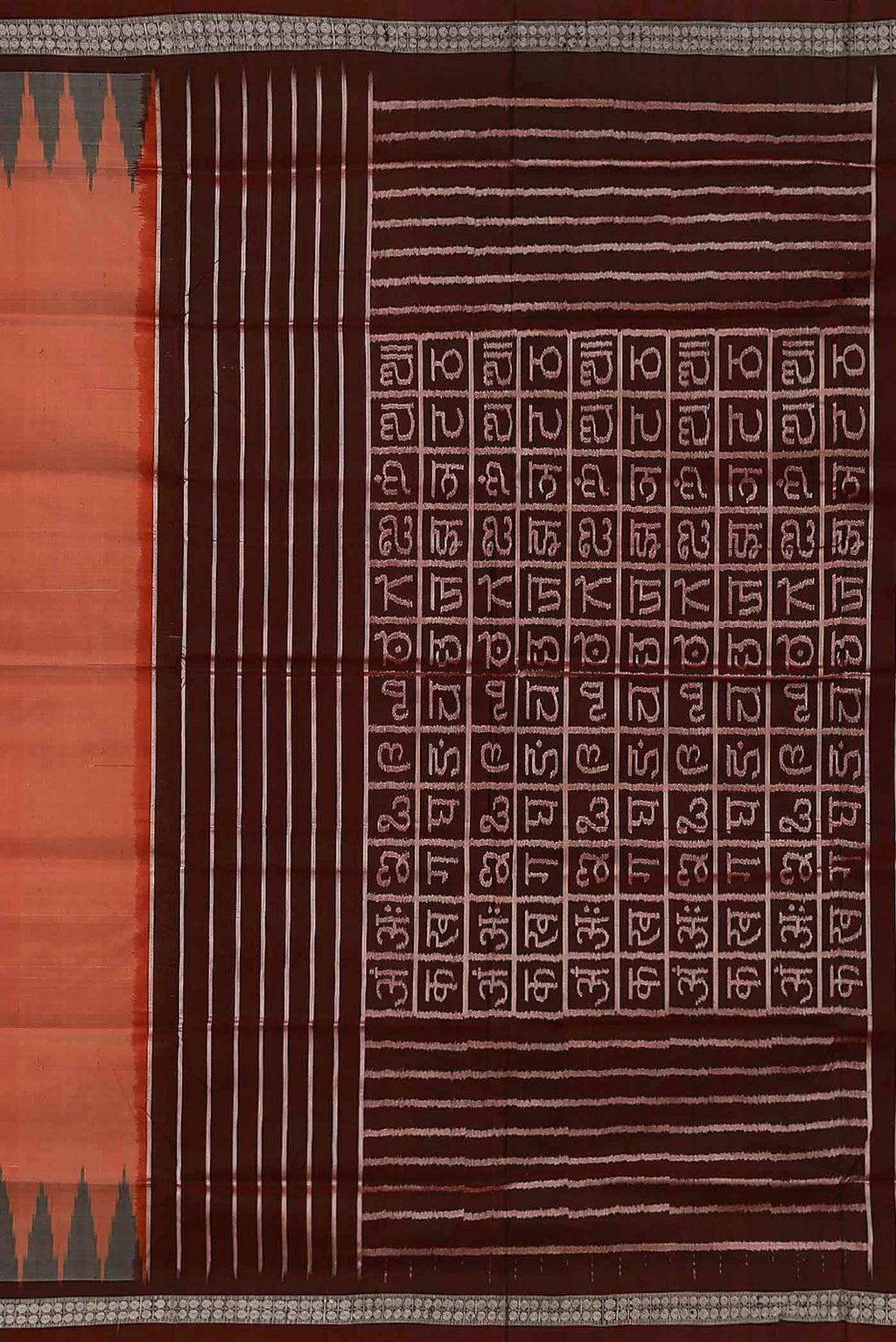 Orange Orissa Silk Saree
