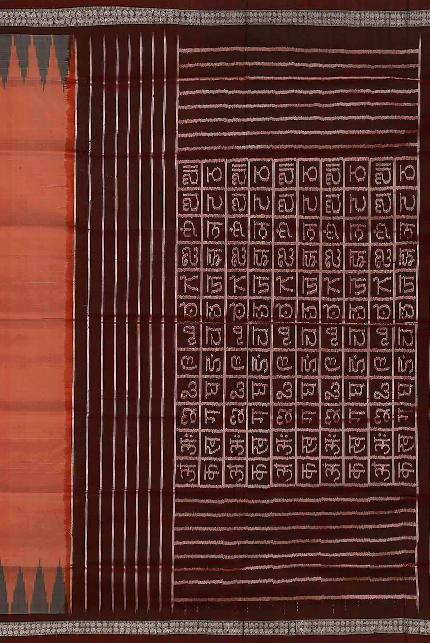 Orange Orissa Silk Saree