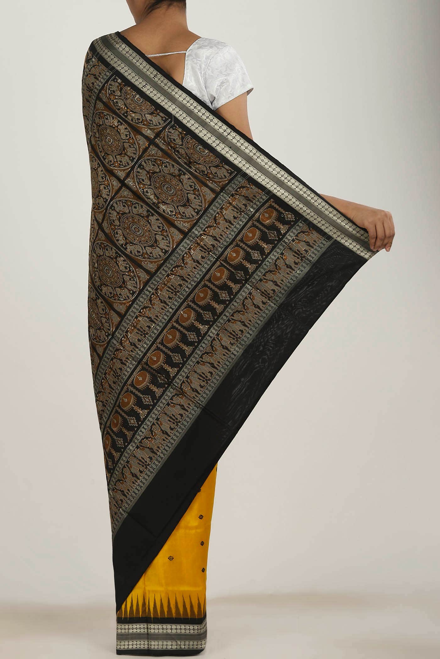 Yellow Orissa Silk Saree