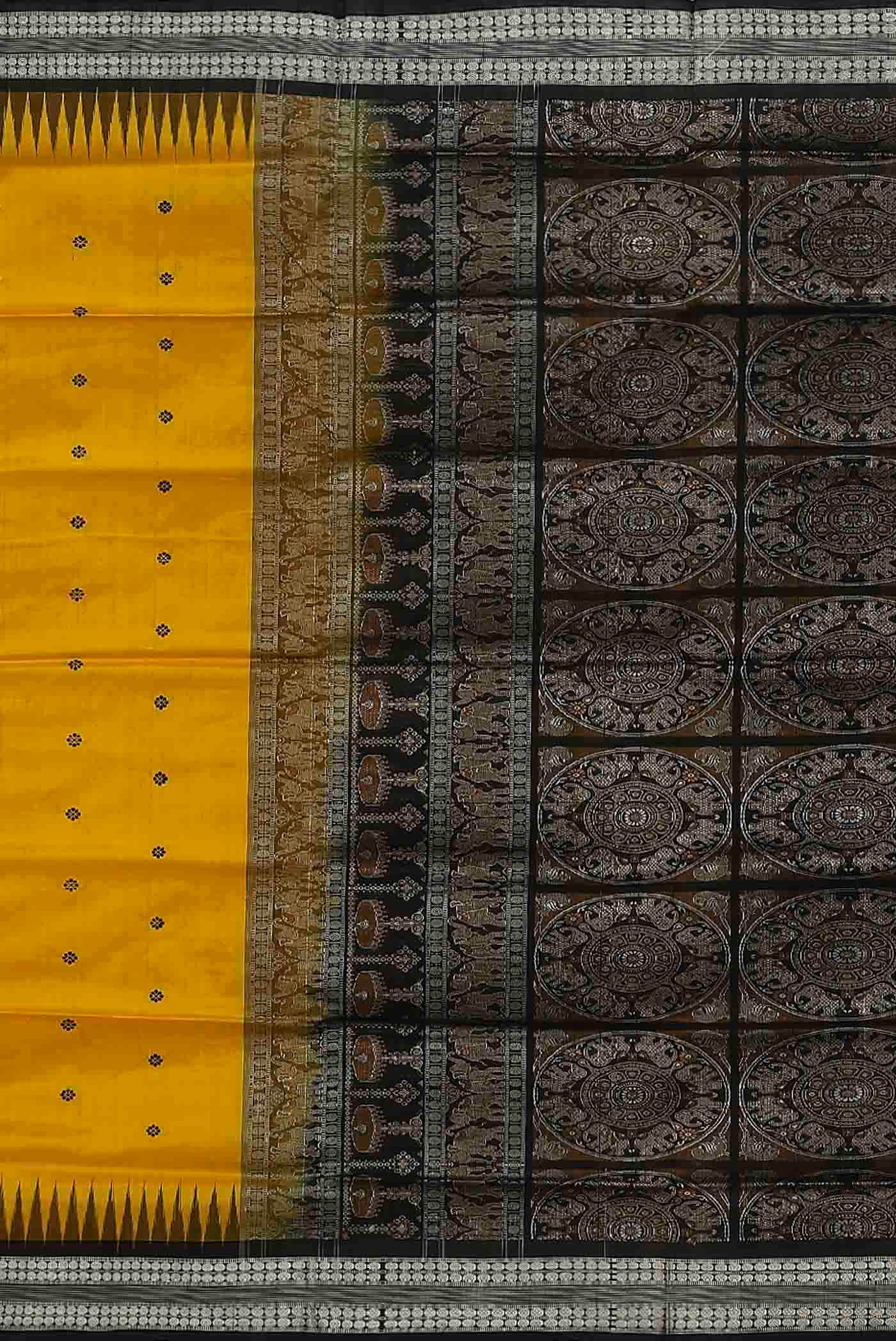 Yellow Orissa Silk Saree