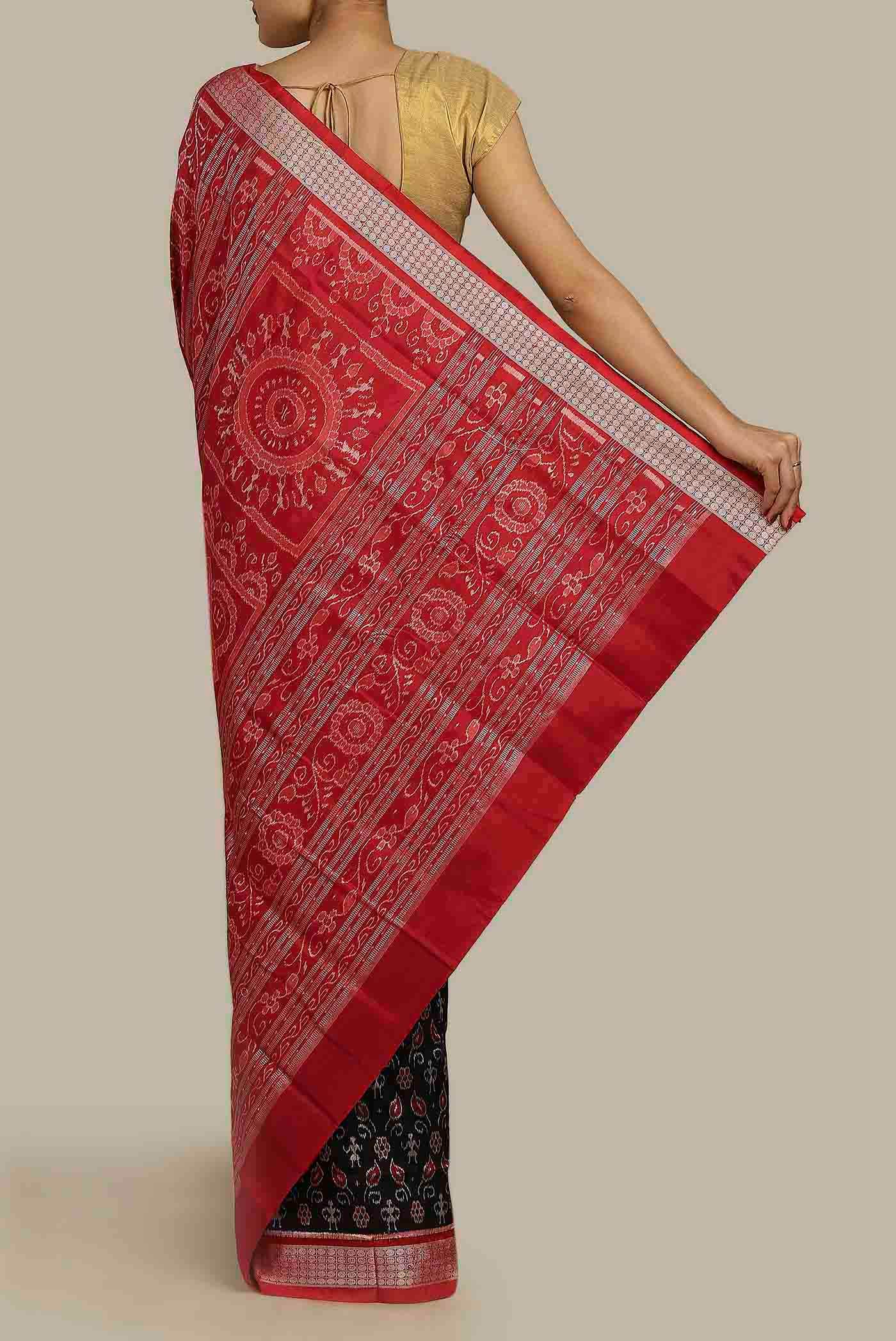 Black Orissa Silk Saree