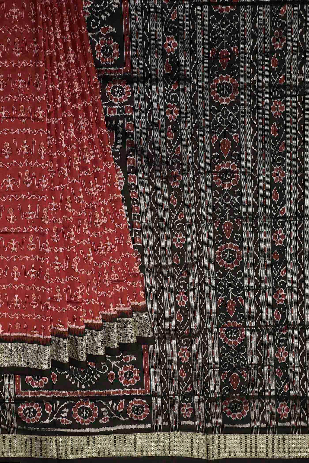Red Orissa Silk Saree