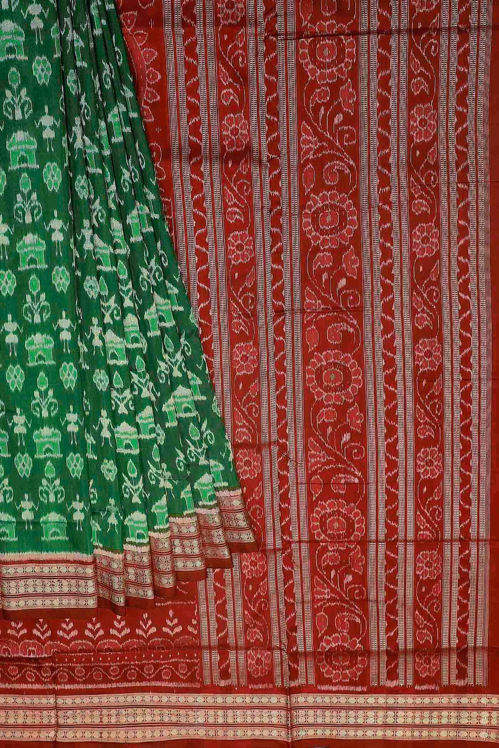 Green Orissa Silk Saree