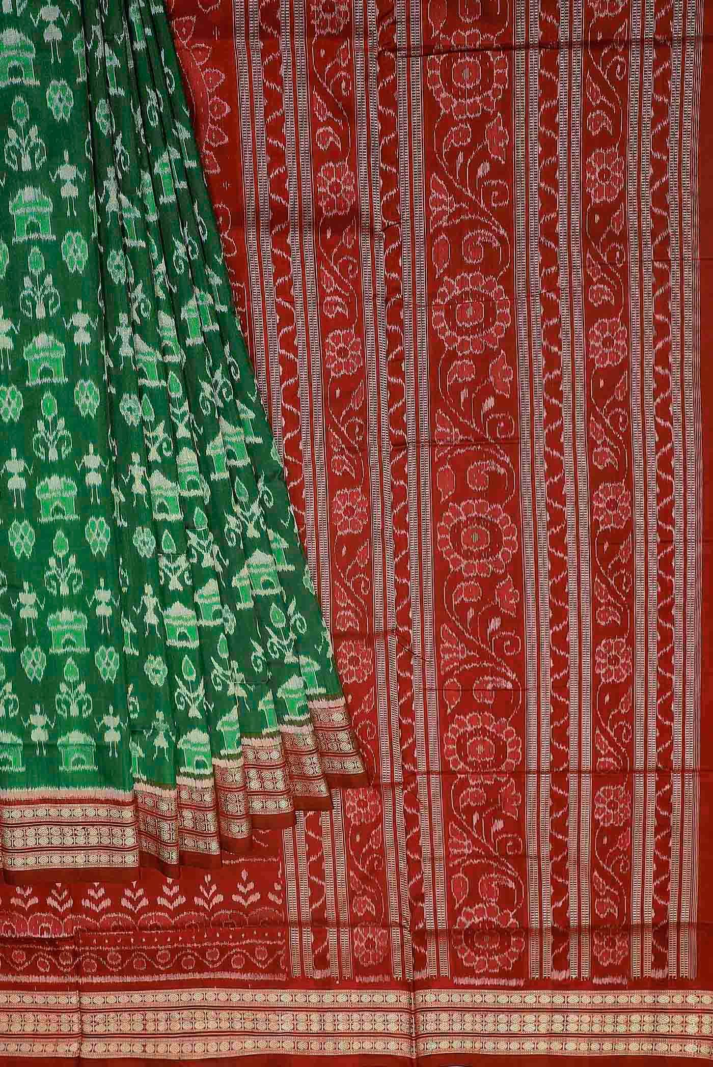 Green Orissa Silk Saree