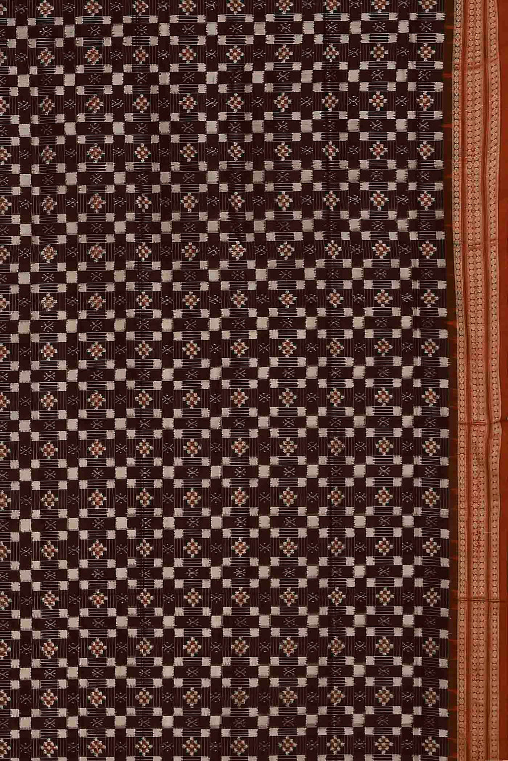 Brown Orissa Silk Saree