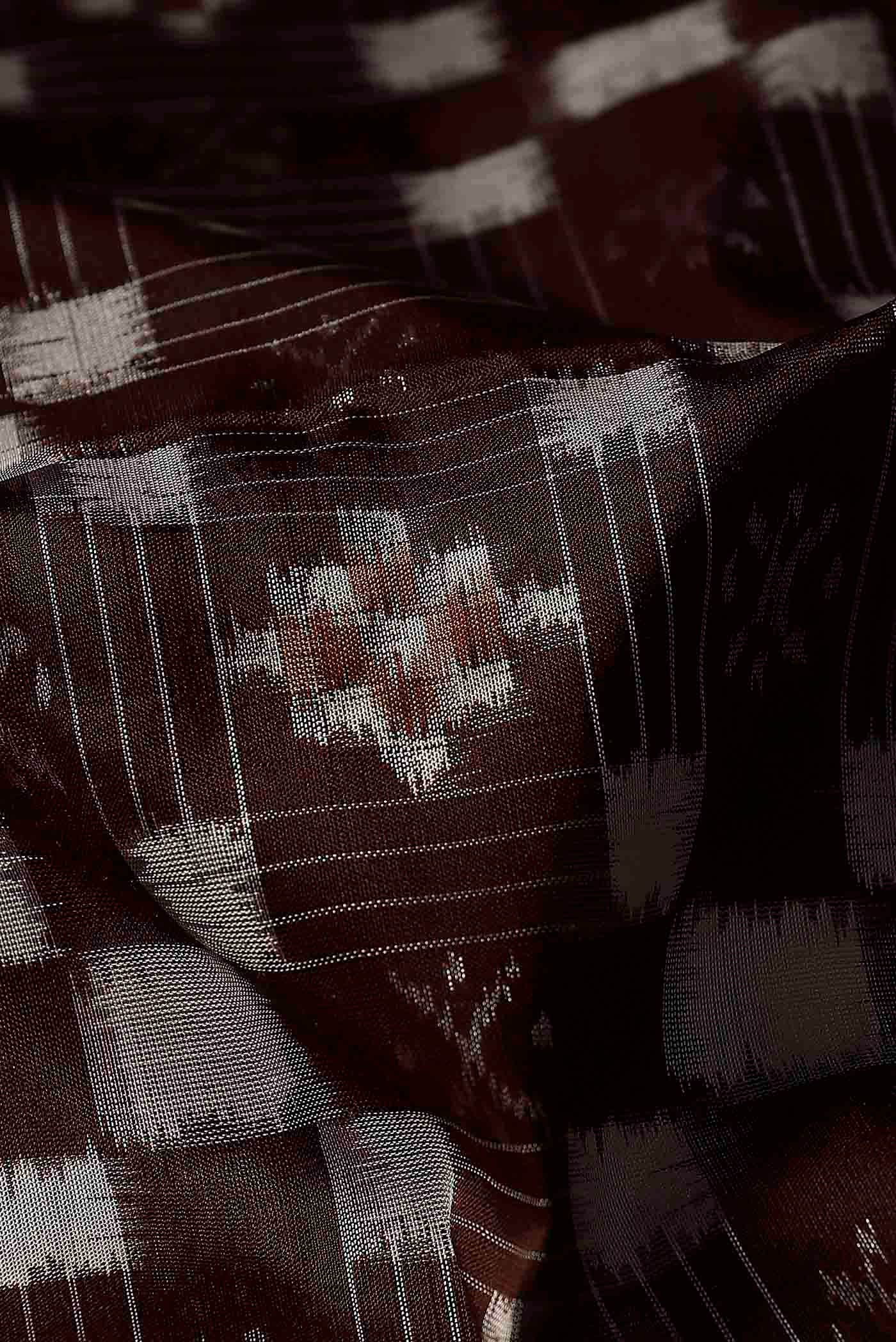 Brown Orissa Silk Saree