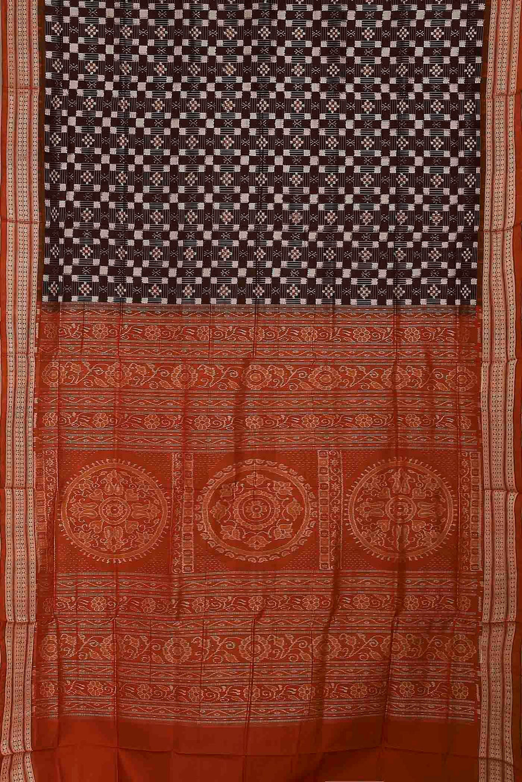 Brown Orissa Silk Saree