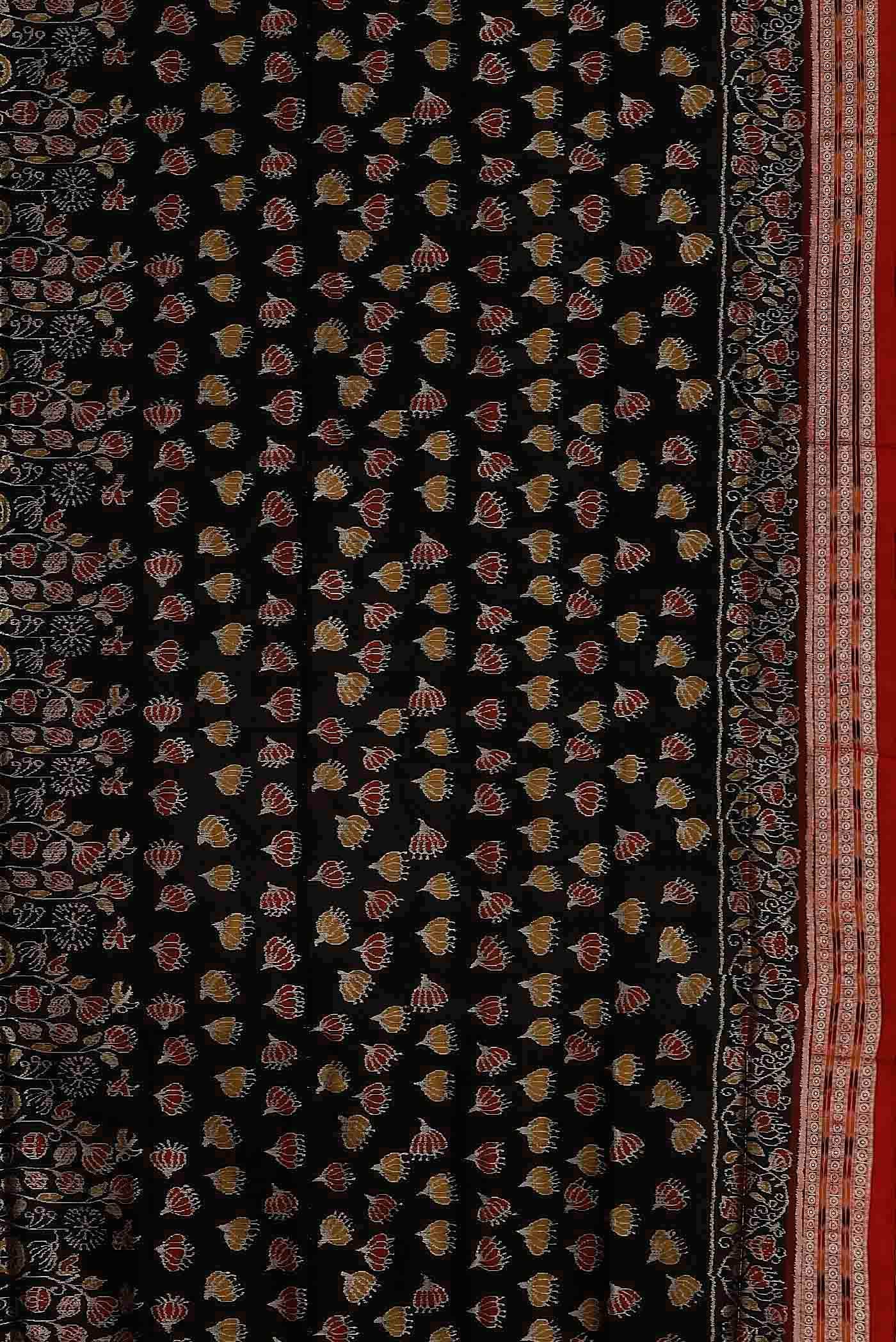 Black Orissa Silk Saree