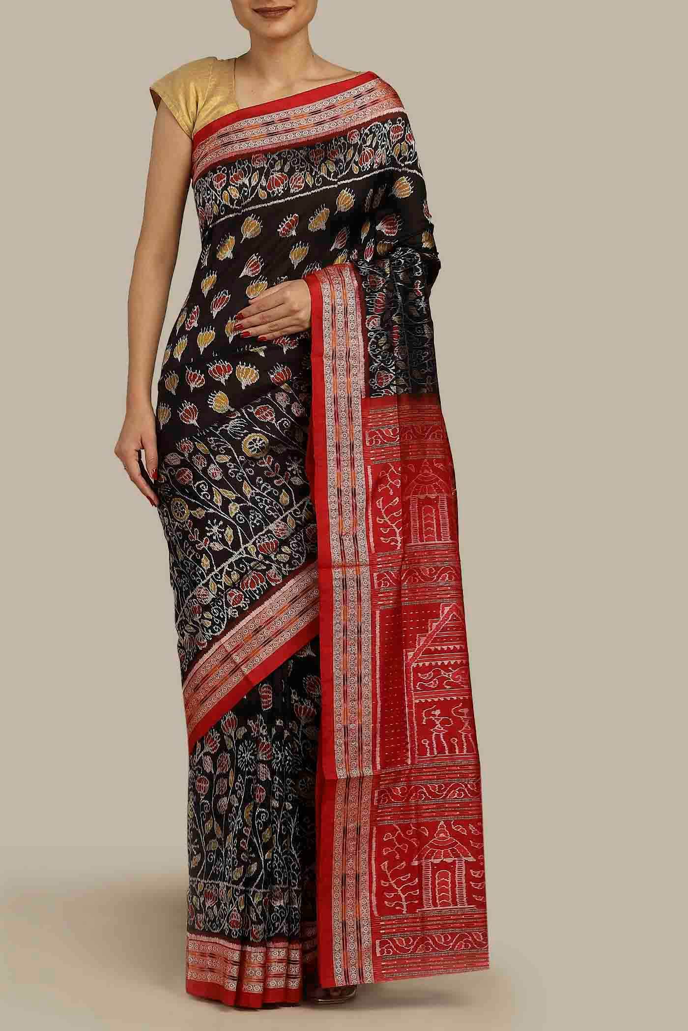Black Orissa Silk Saree