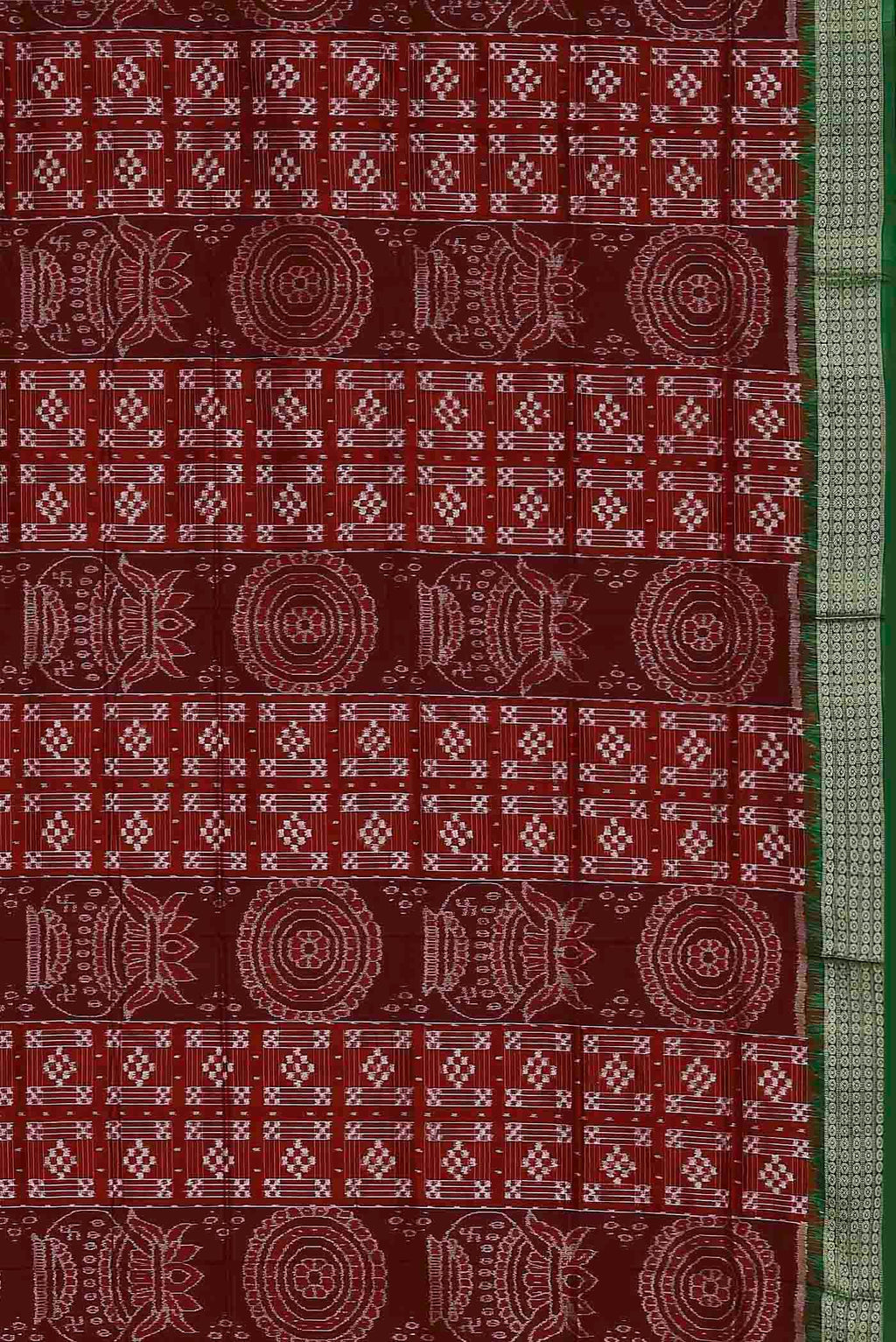 Maroon Orissa Silk Saree