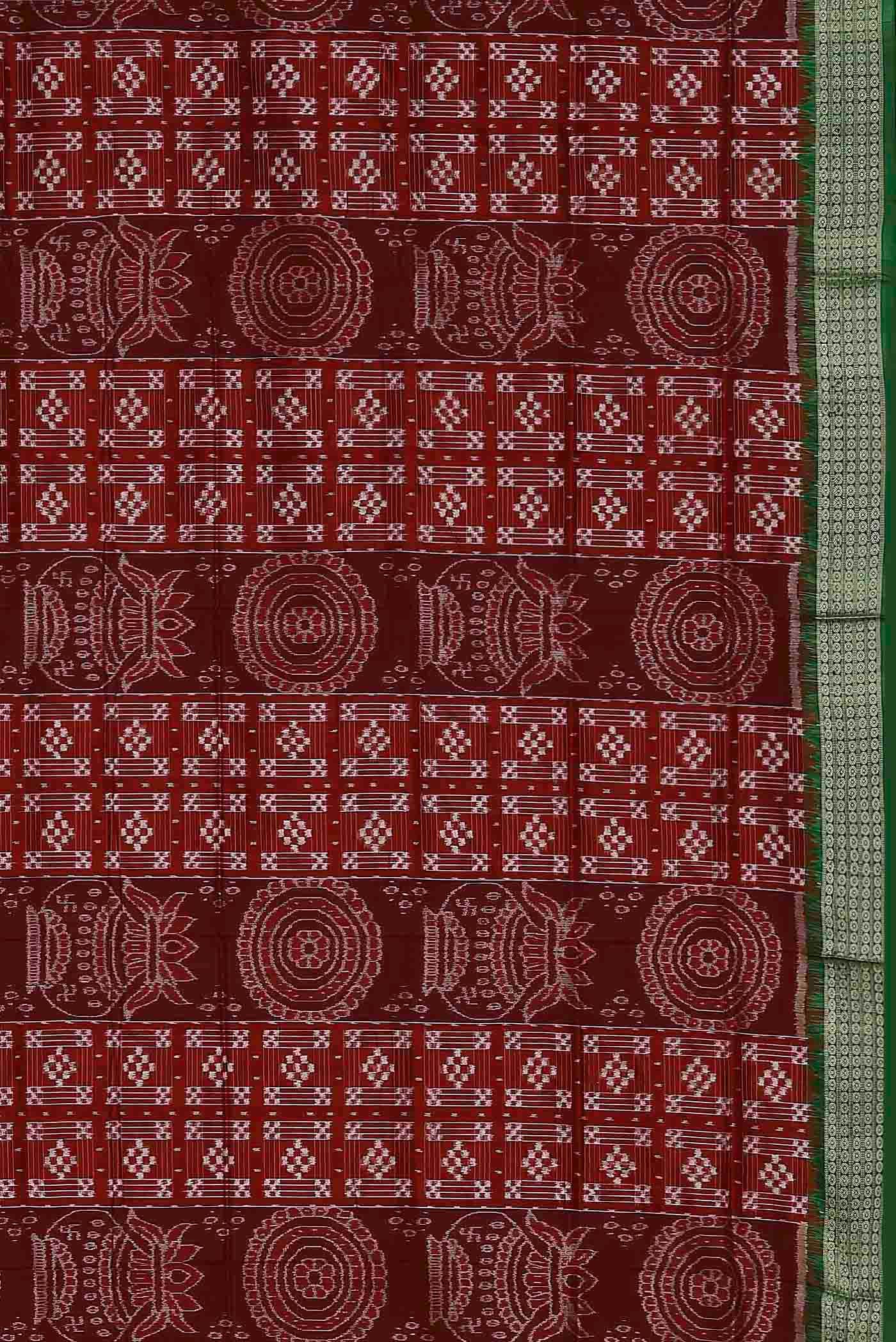 Maroon Orissa Silk Saree