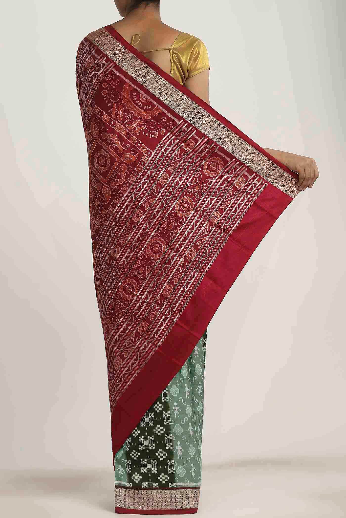 Green Orissa Silk Saree