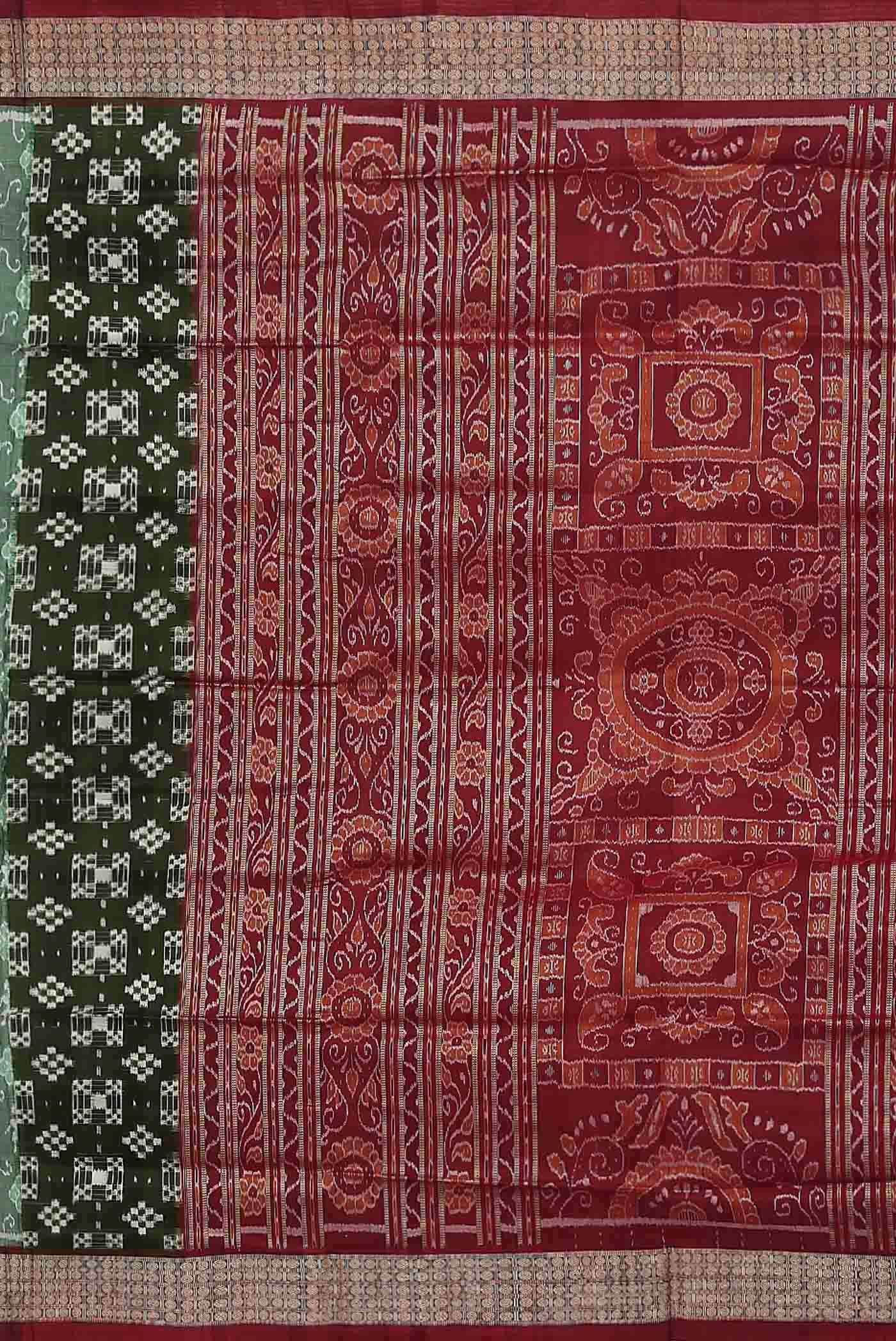 Green Orissa Silk Saree